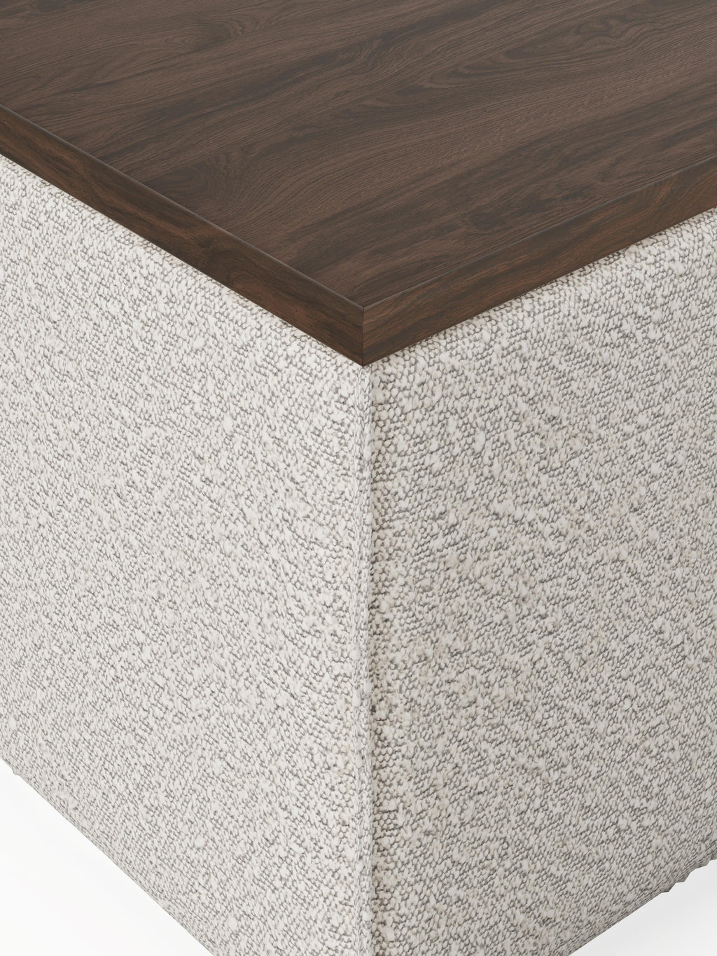 Lennon Bouclé Ottoman with Storage