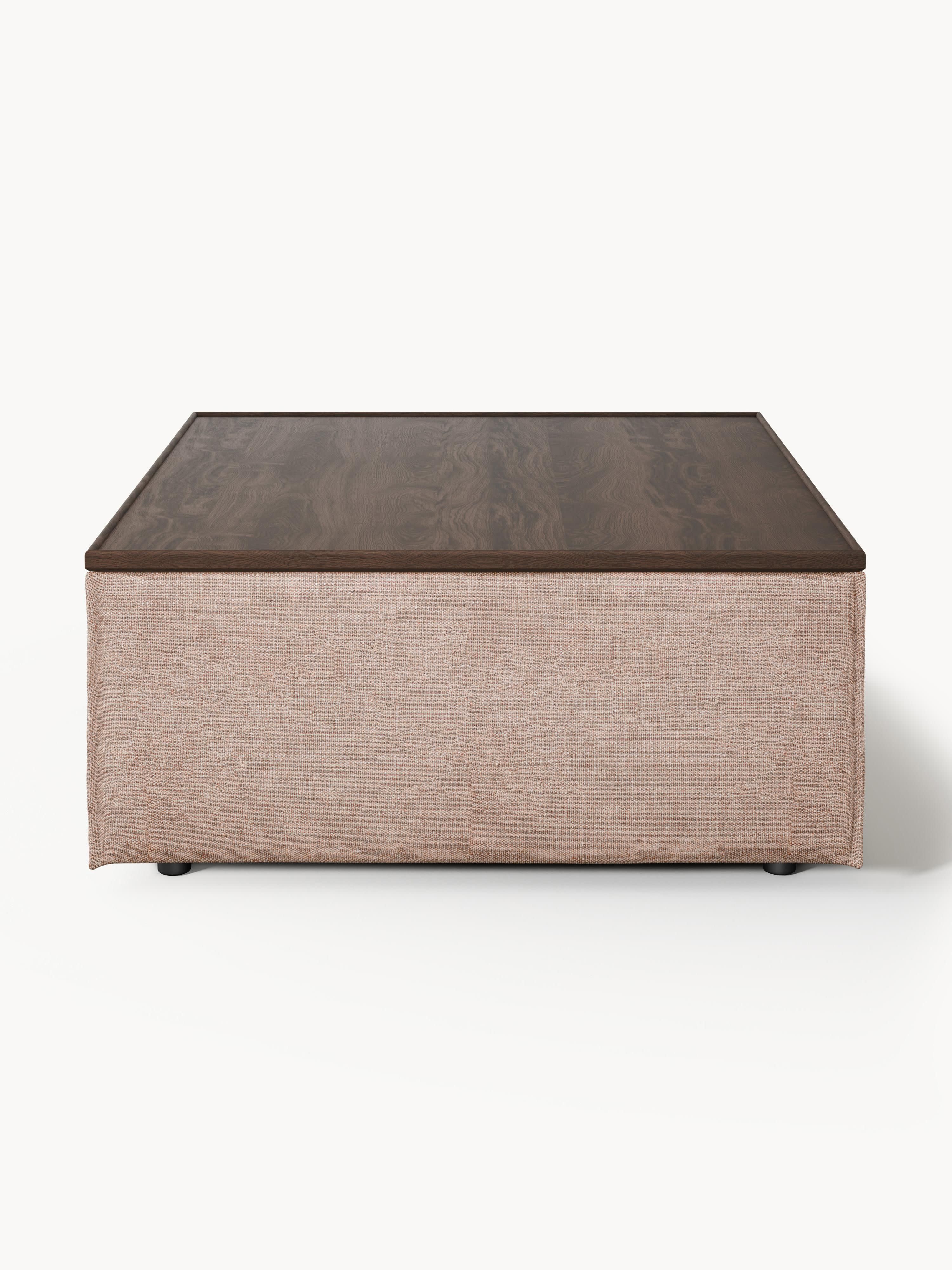 Lennon Linen Blend Ottoman with Storage