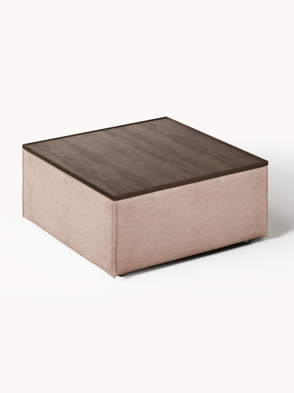 Lennon Linen Blend Ottoman with Storage