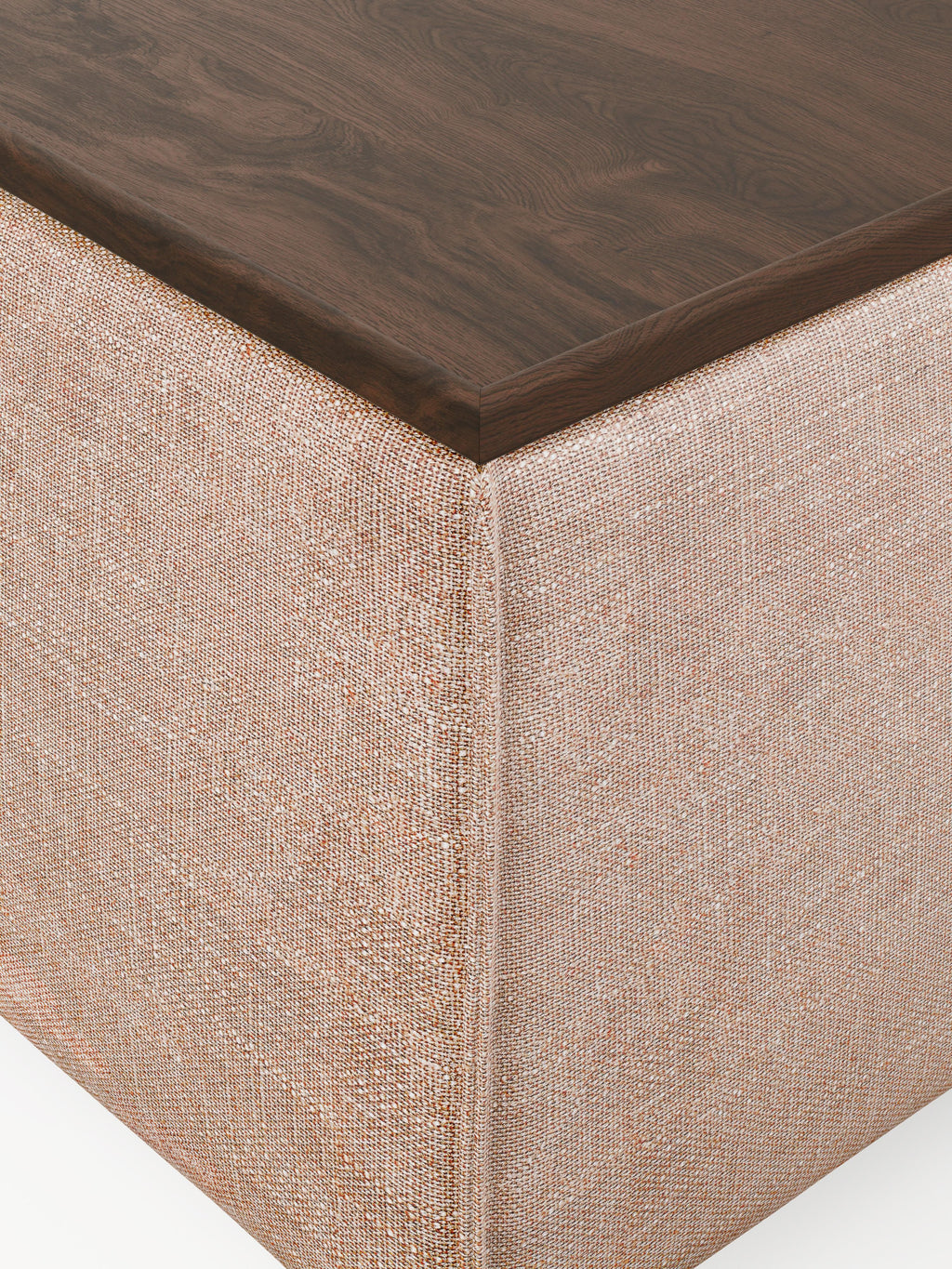 Lennon Linen Blend Ottoman with Storage