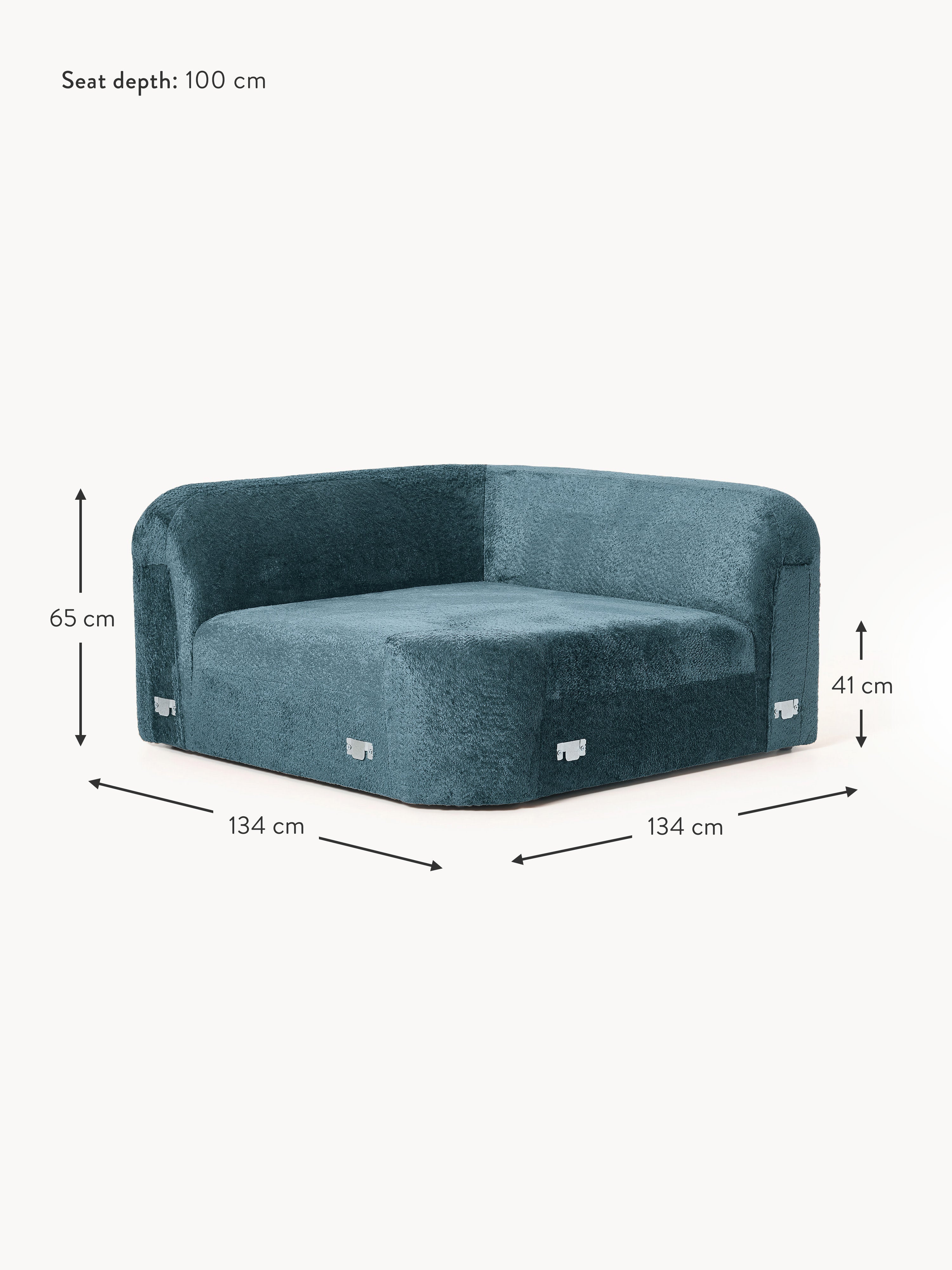 Wolke Round Teddy Bouclé Corner Module
