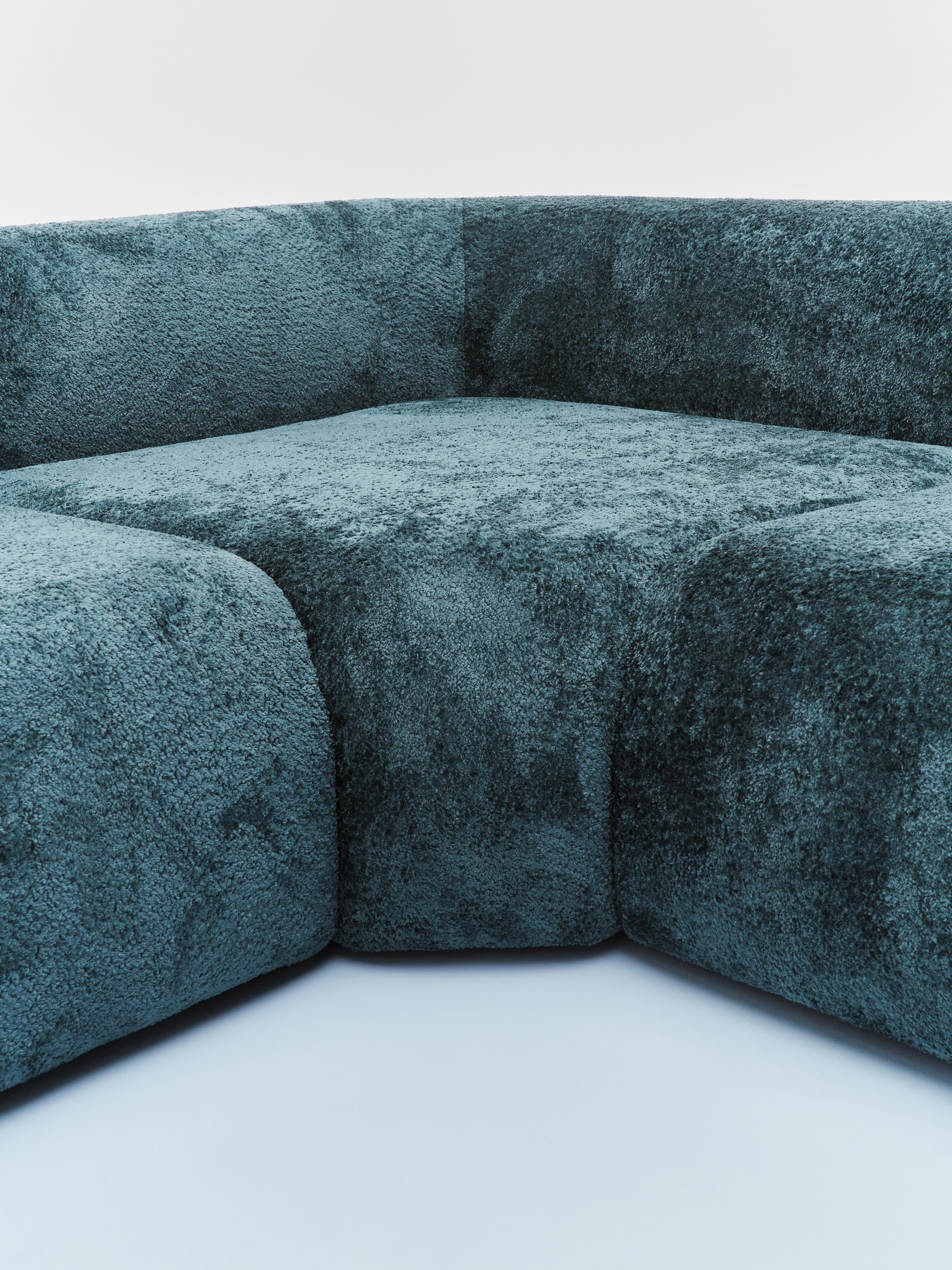 Wolke Round Teddy Bouclé Corner Module