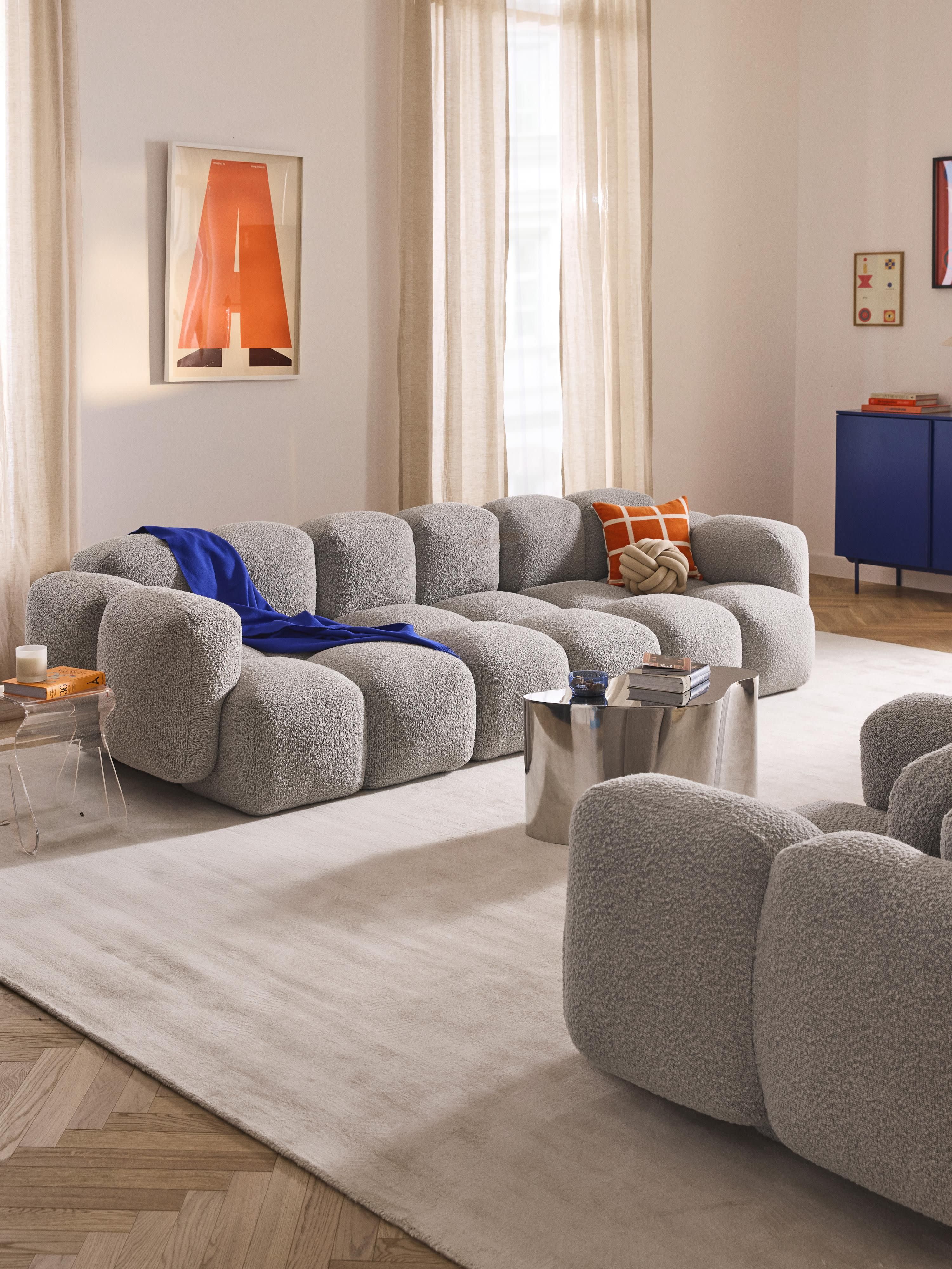 Tayla Bouclé Modular Sofa (4-seater)