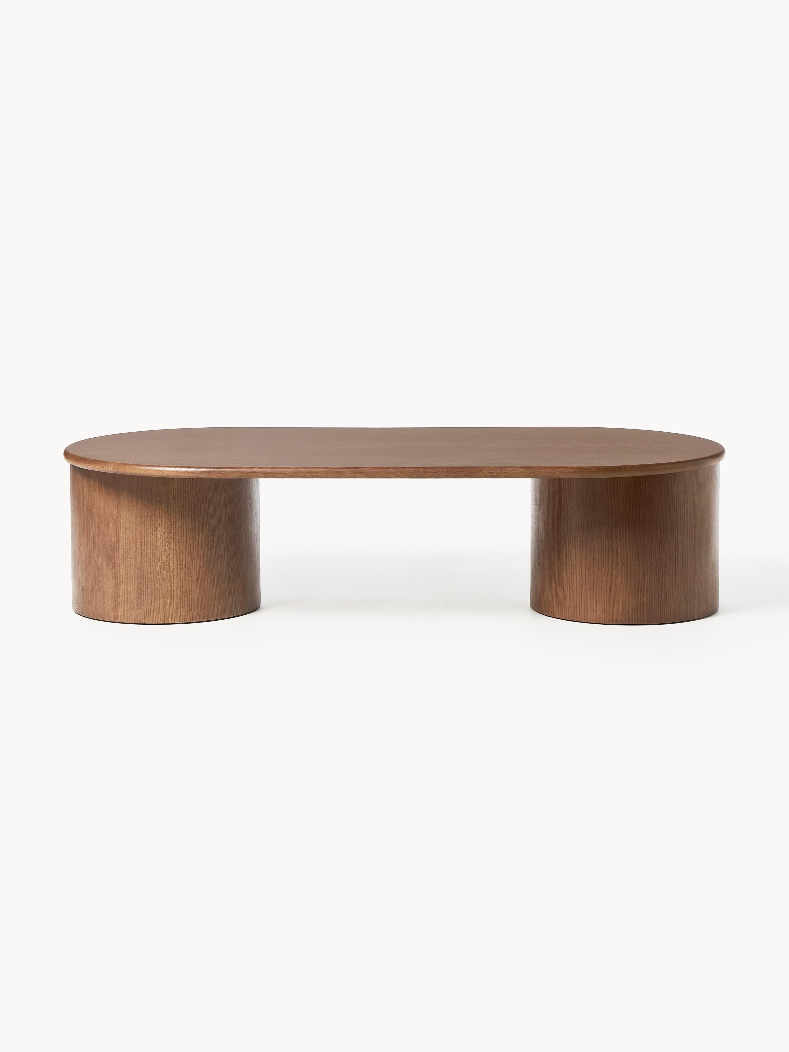 Didi Oval Oak Wood Coffee Table