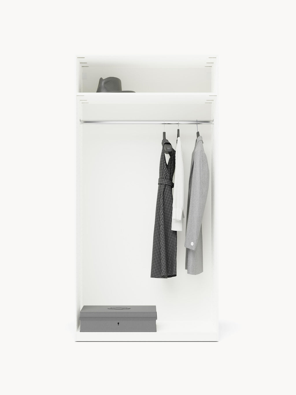 Charlotte Modular Hinged Door Wardrobe, 100 cm Wide, in various sizes