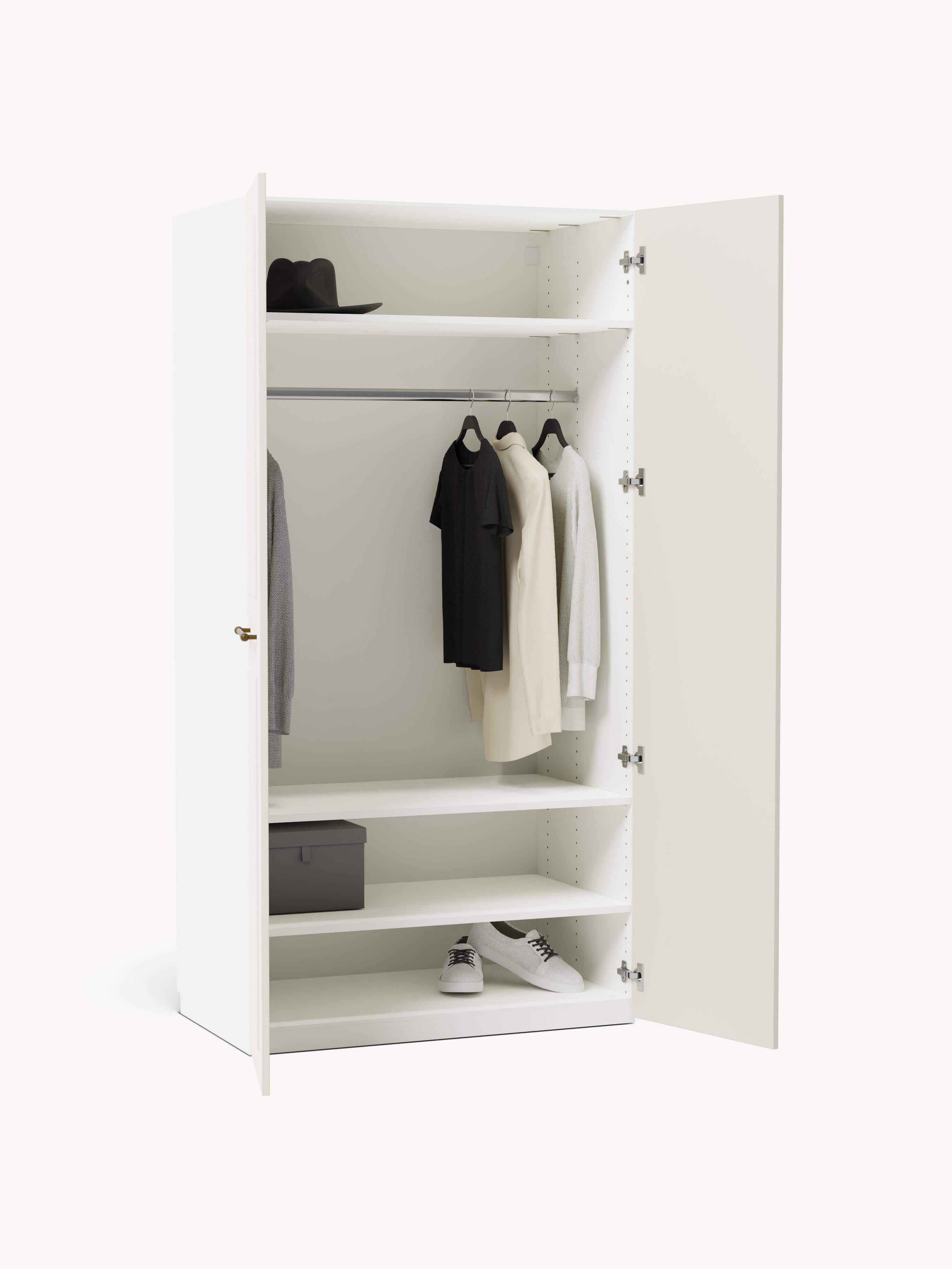 Charlotte Modular Hinged Door Wardrobe, 100 cm Wide, in various sizes