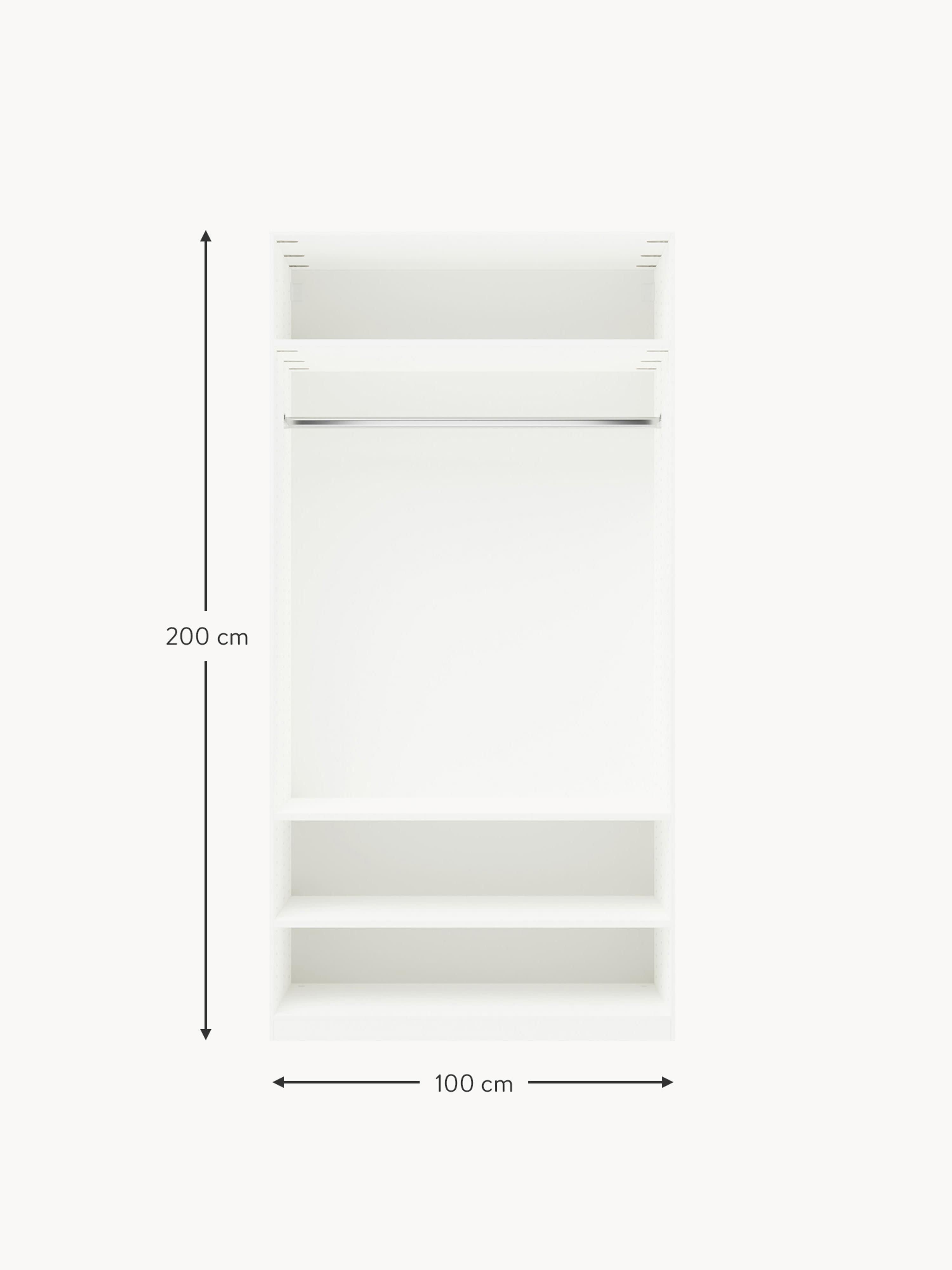 Charlotte Modular Hinged Door Wardrobe, 100 cm Wide, in various sizes