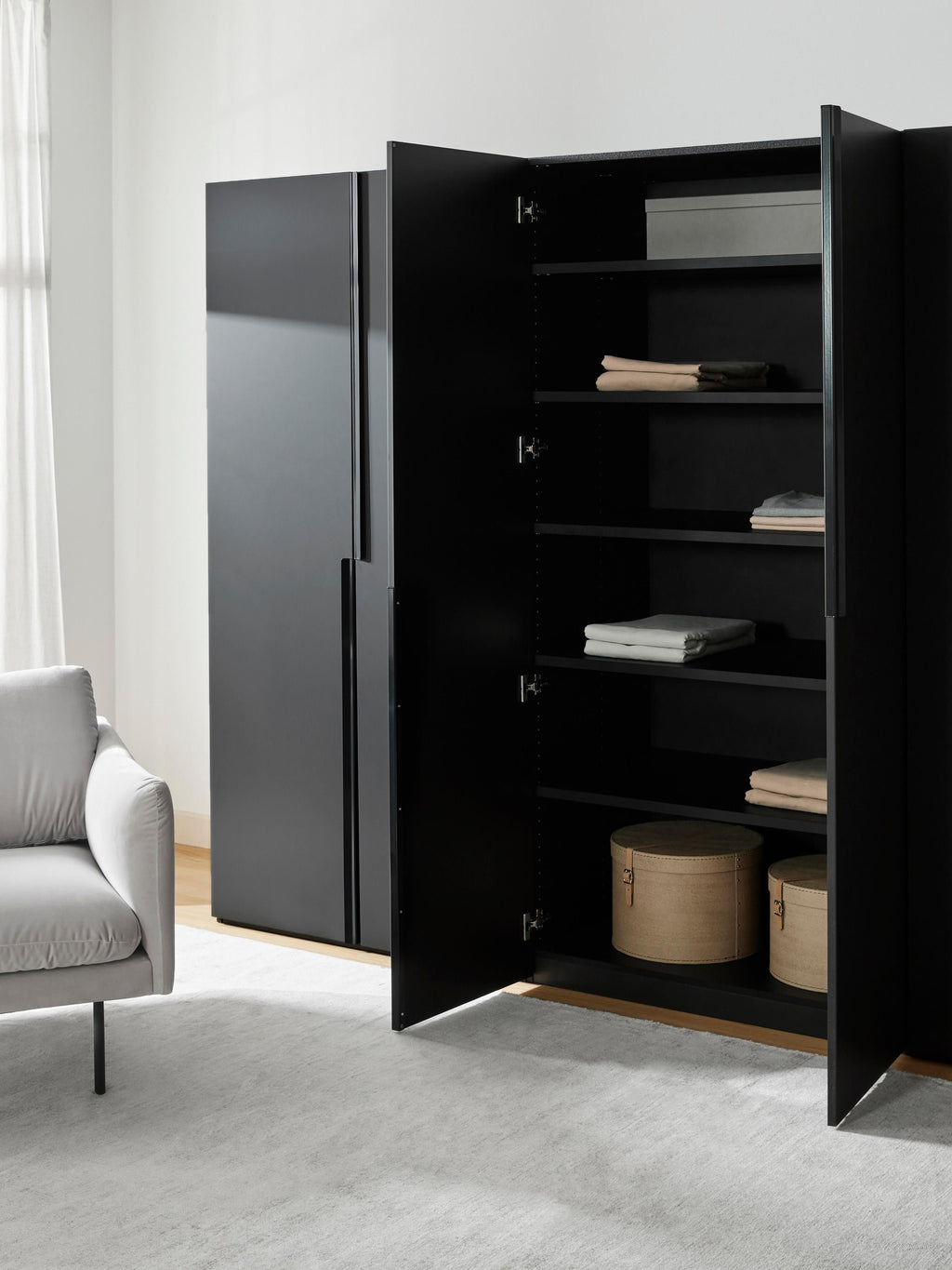 Leon Modular Hinged Door Wardrobe, 300 cm Wide, in various sizes