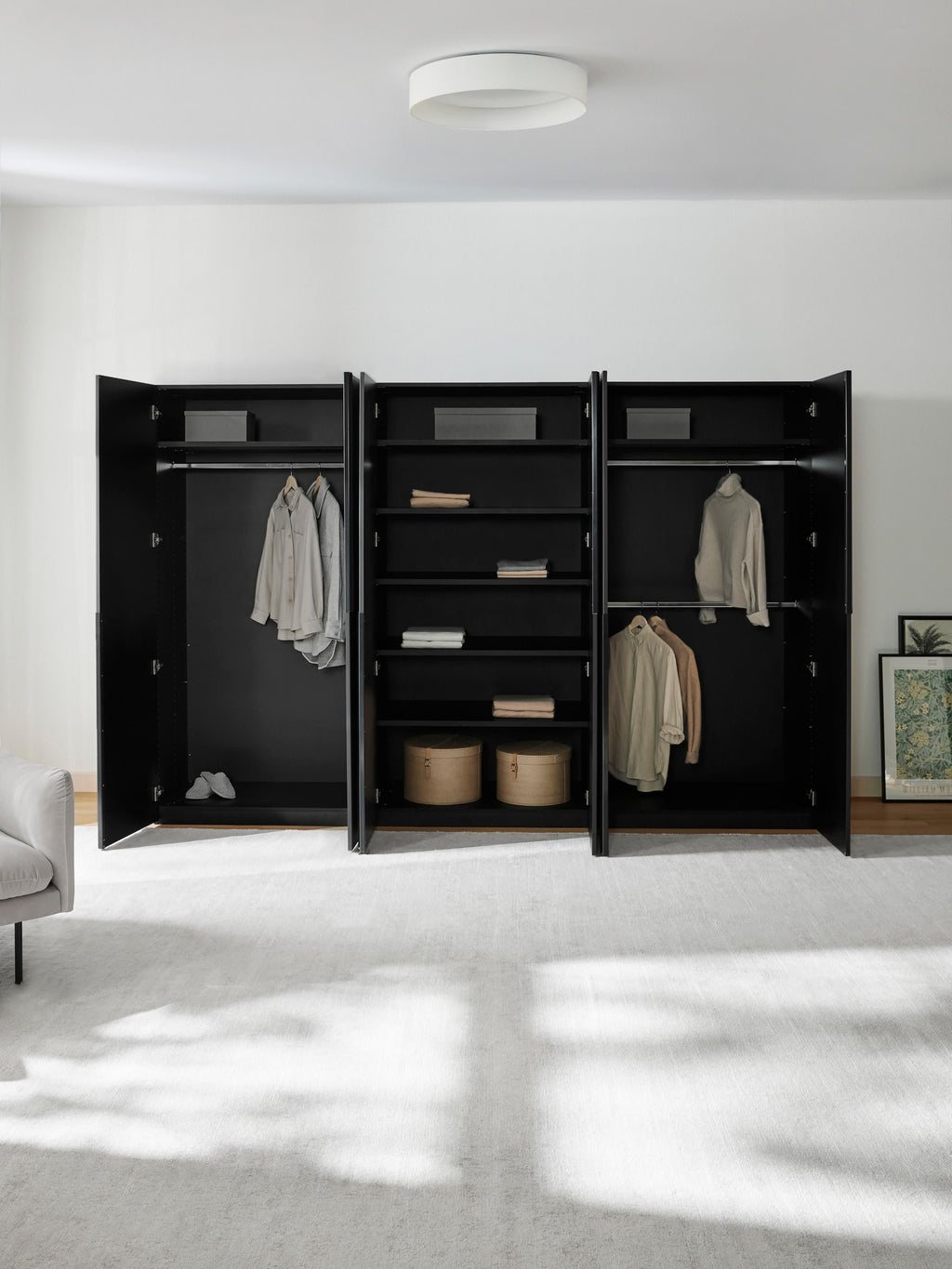 Leon Modular Hinged Door Wardrobe, 300 cm Wide, in various sizes