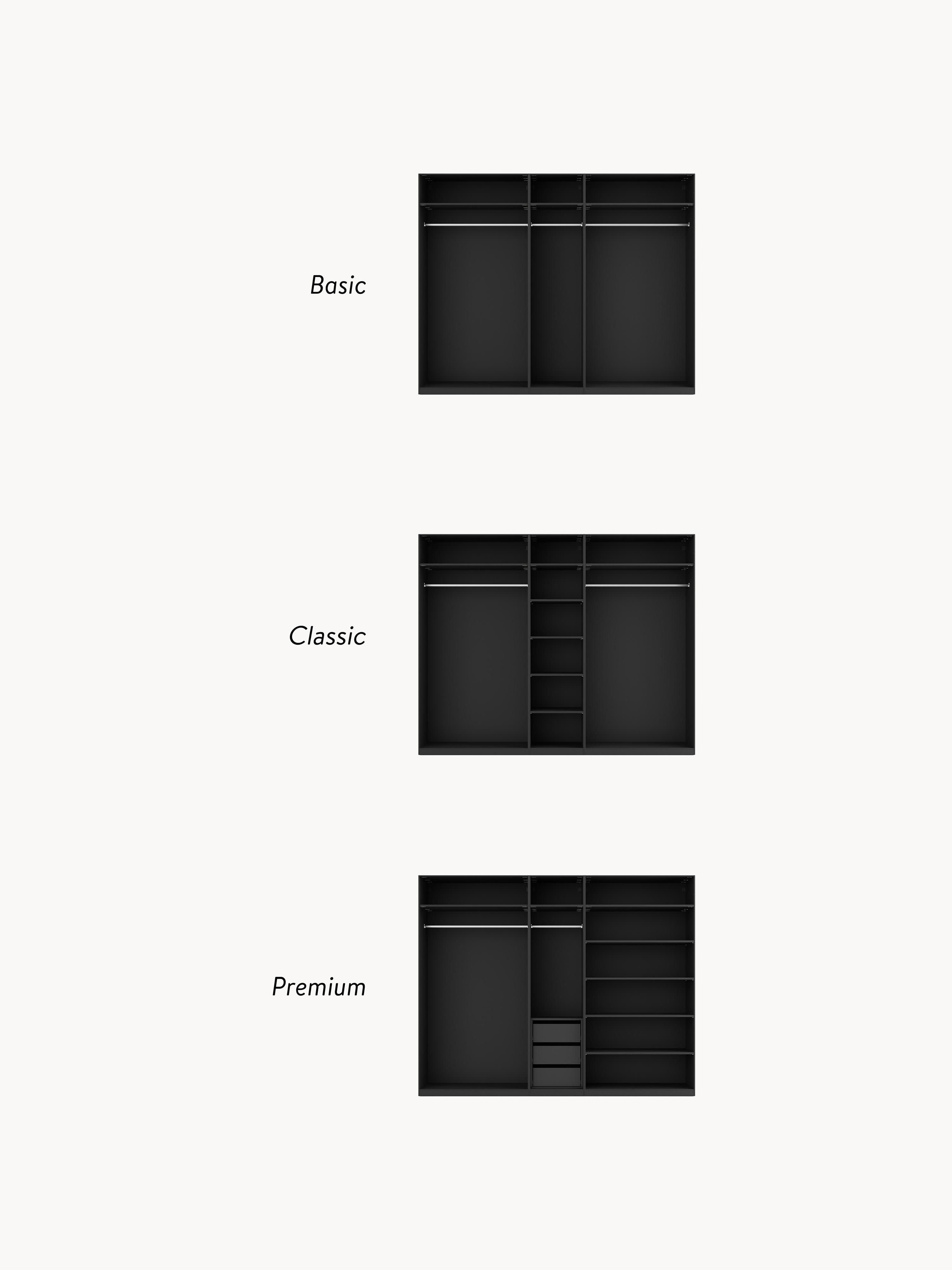 Jeanne Modular Hinged Door Wardrobe, 250 cm Wide, in various sizes