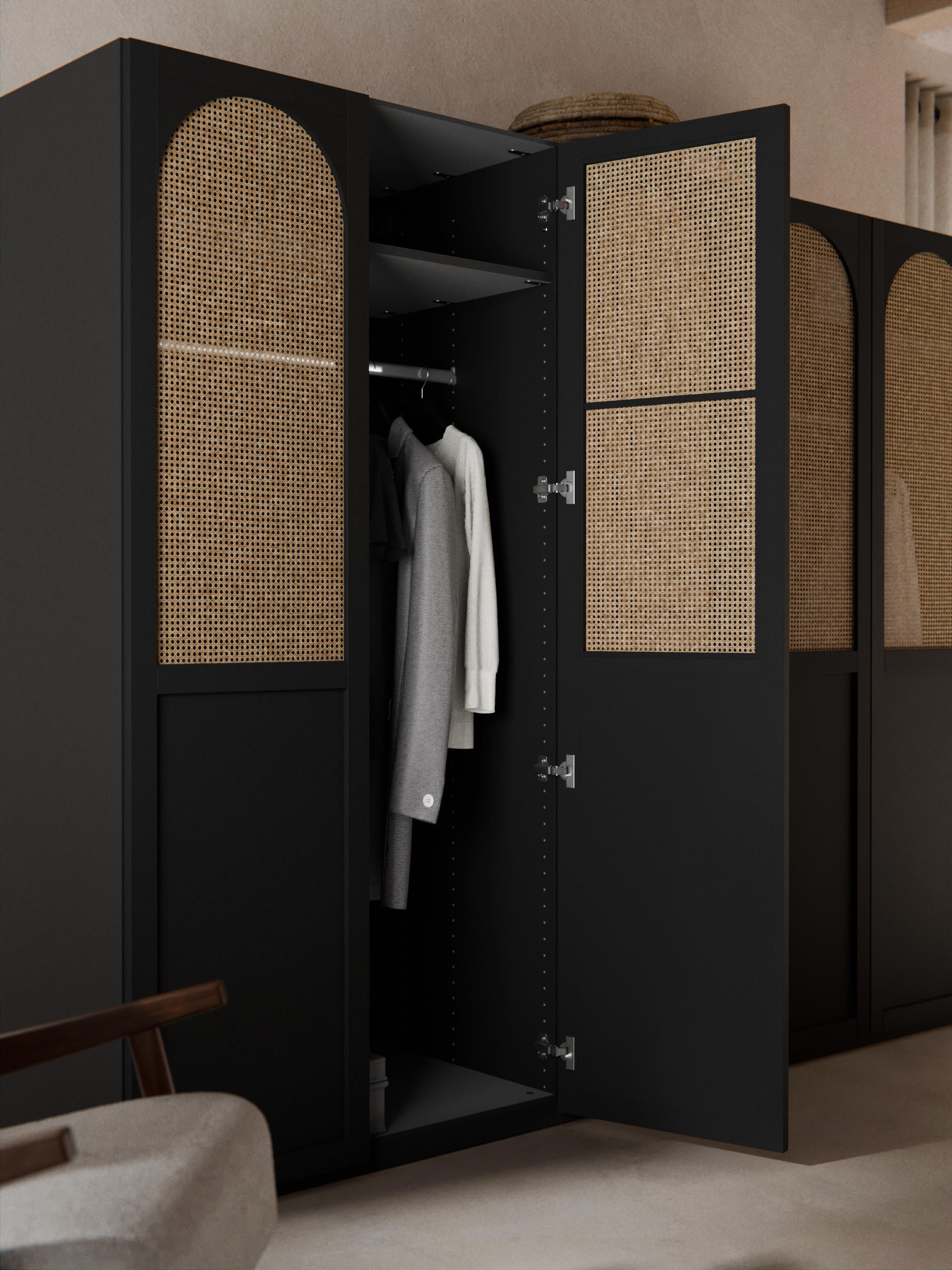 Jeanne Modular Hinged Door Wardrobe, 250 cm Wide, in various sizes