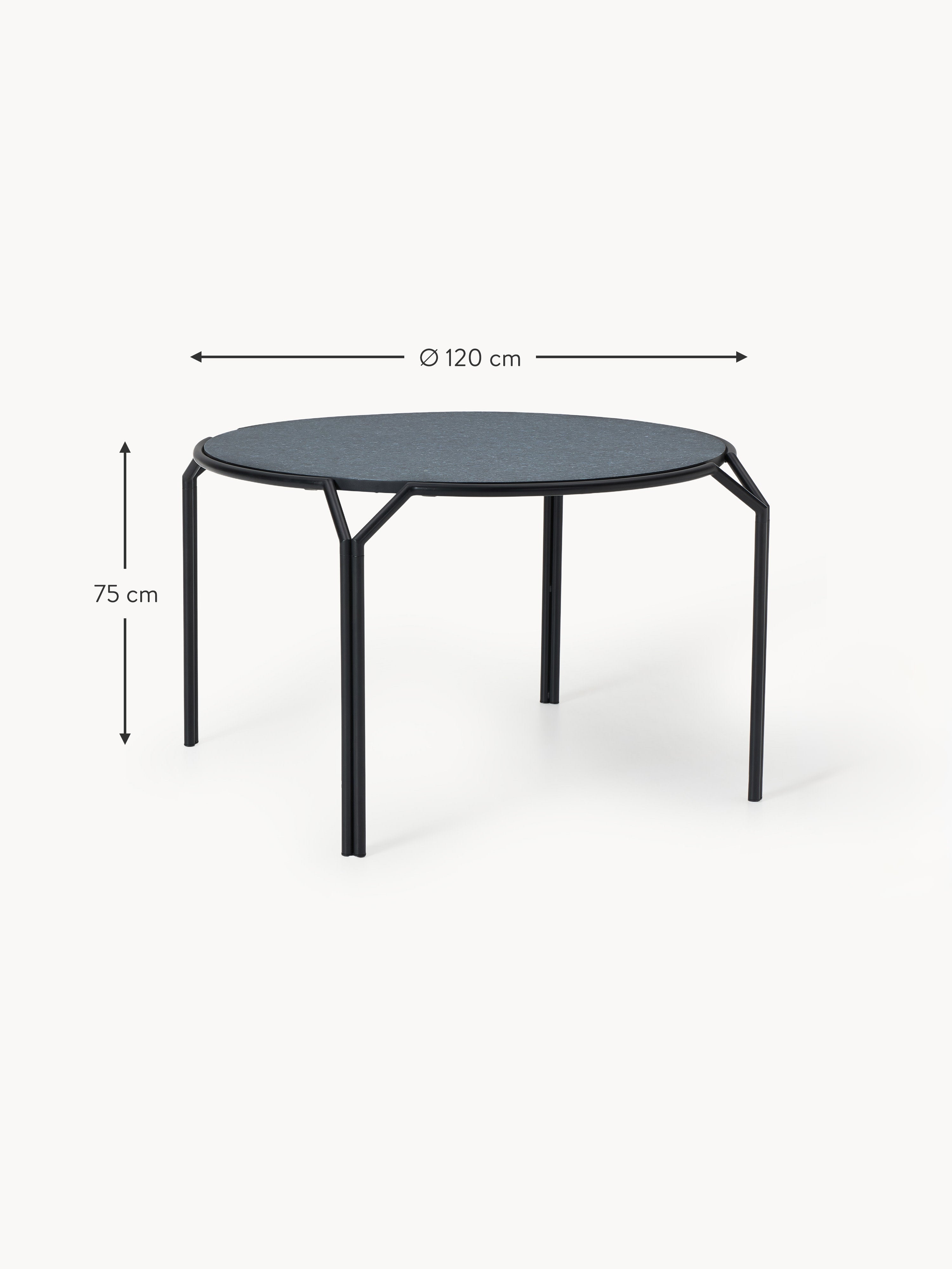 Westwing x Rezign®, Round Dining Table Danilo, Ø 120 cm