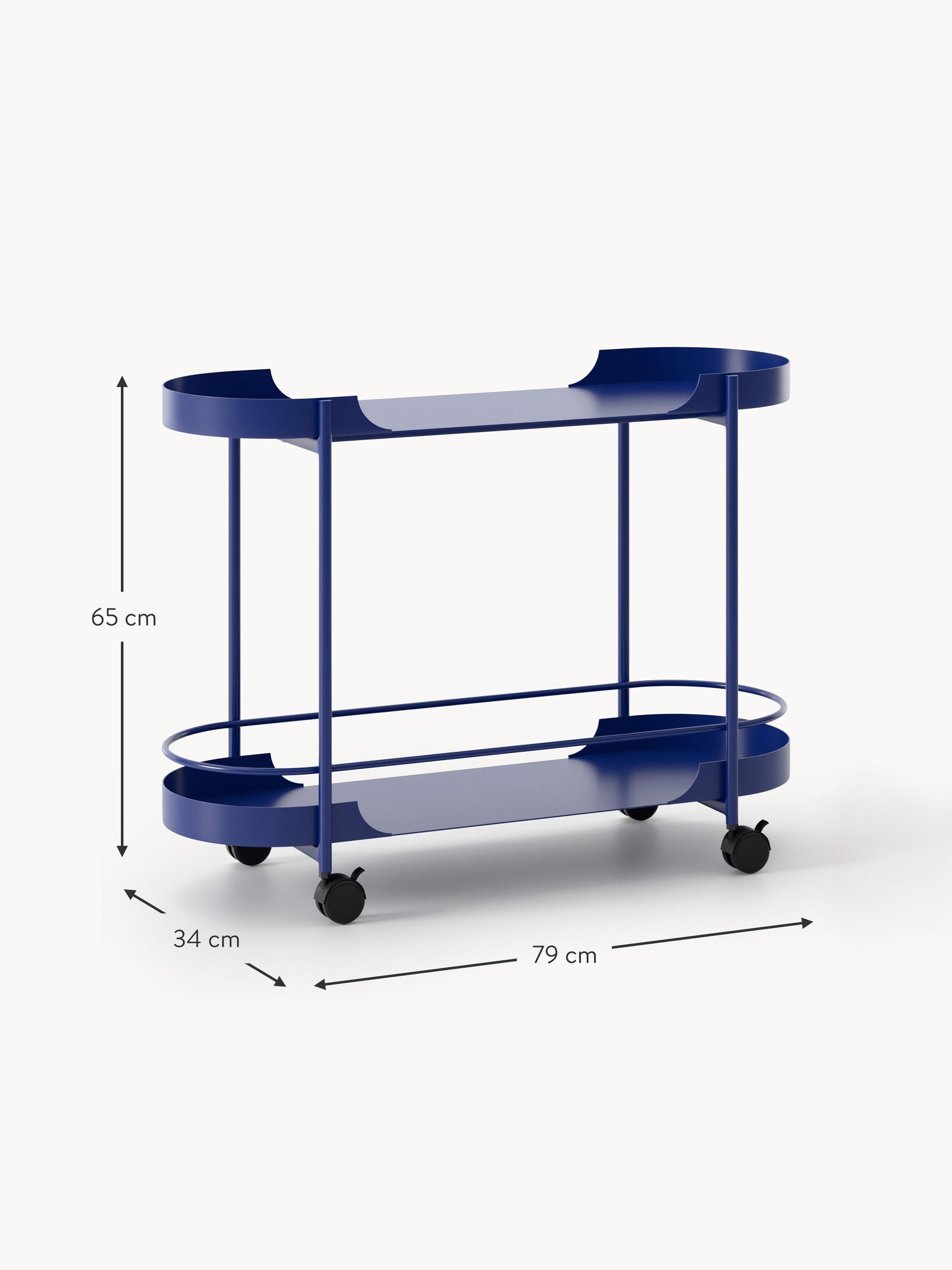 Taru Metal Serving Trolley