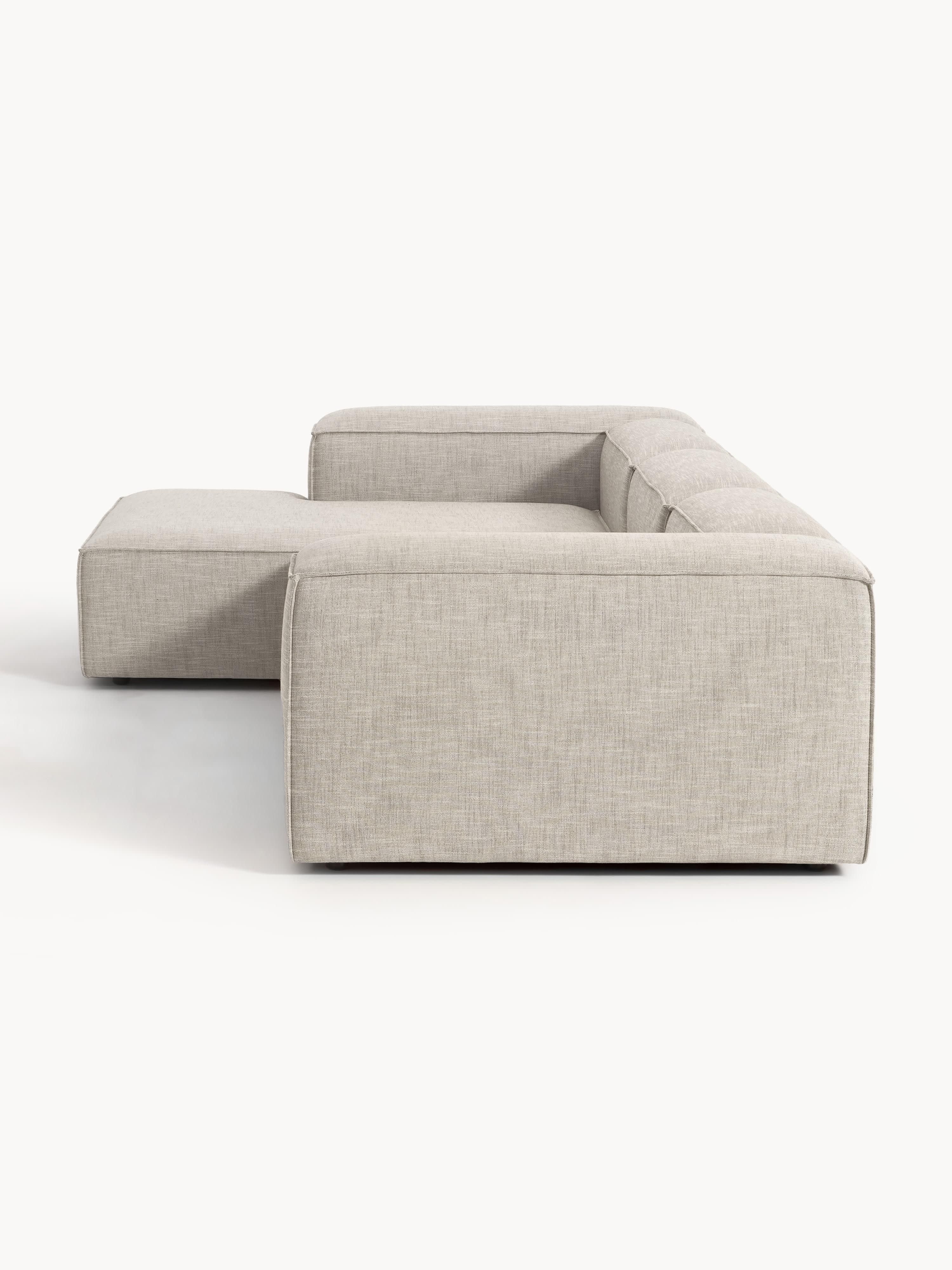 Lennon Linen Blend Modular Corner Sofa (4-seater)