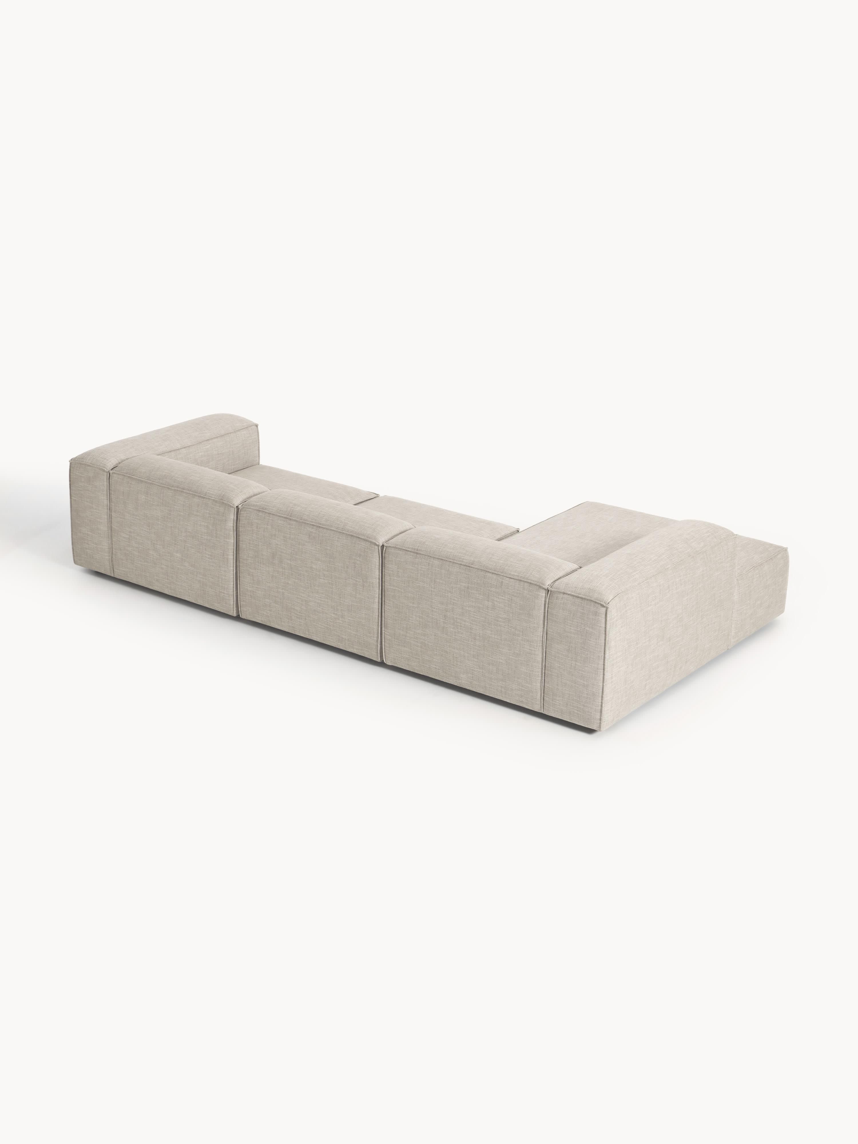 Lennon Linen Blend Modular Corner Sofa (4-seater)