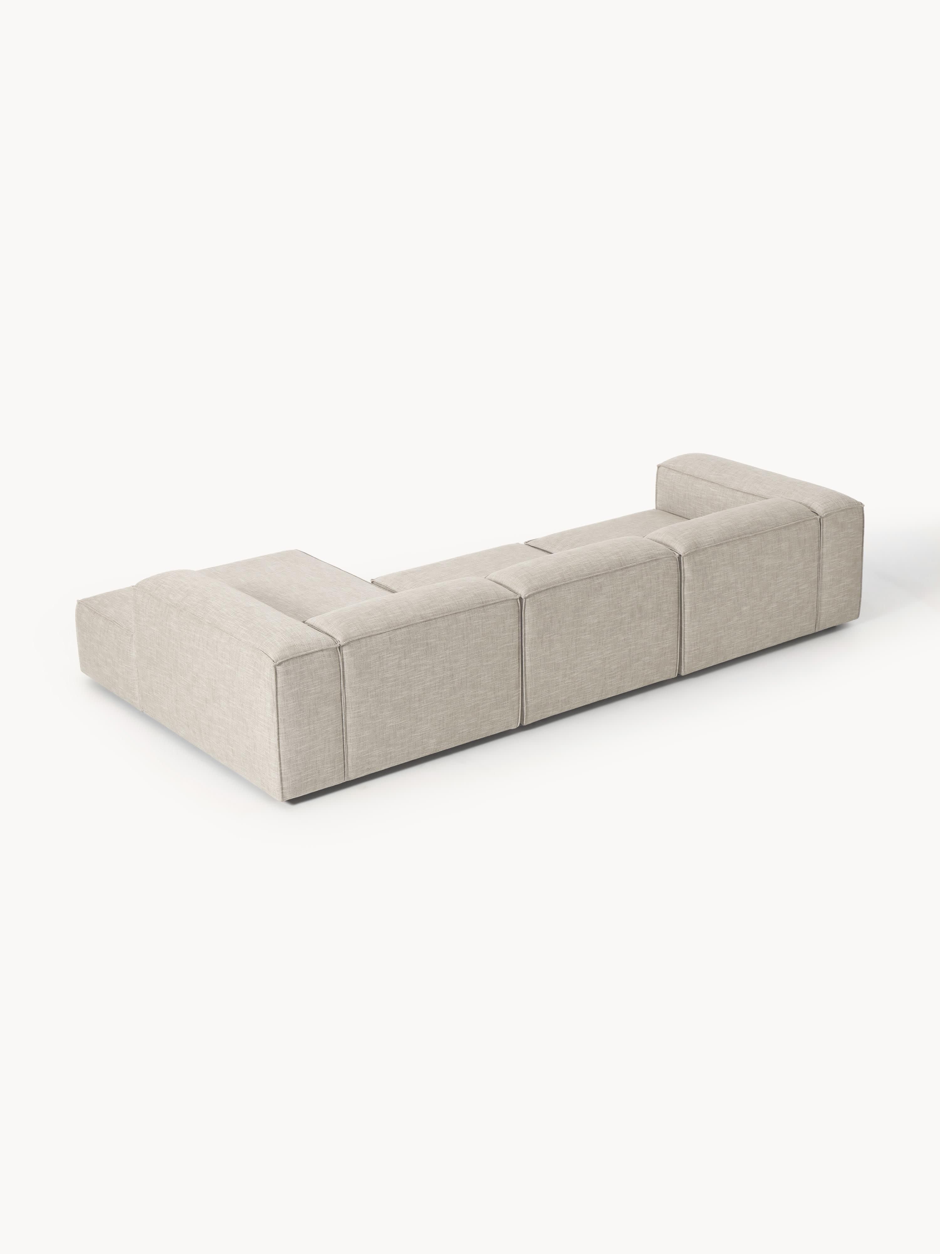 Lennon Linen Blend Modular Corner Sofa (4-seater)