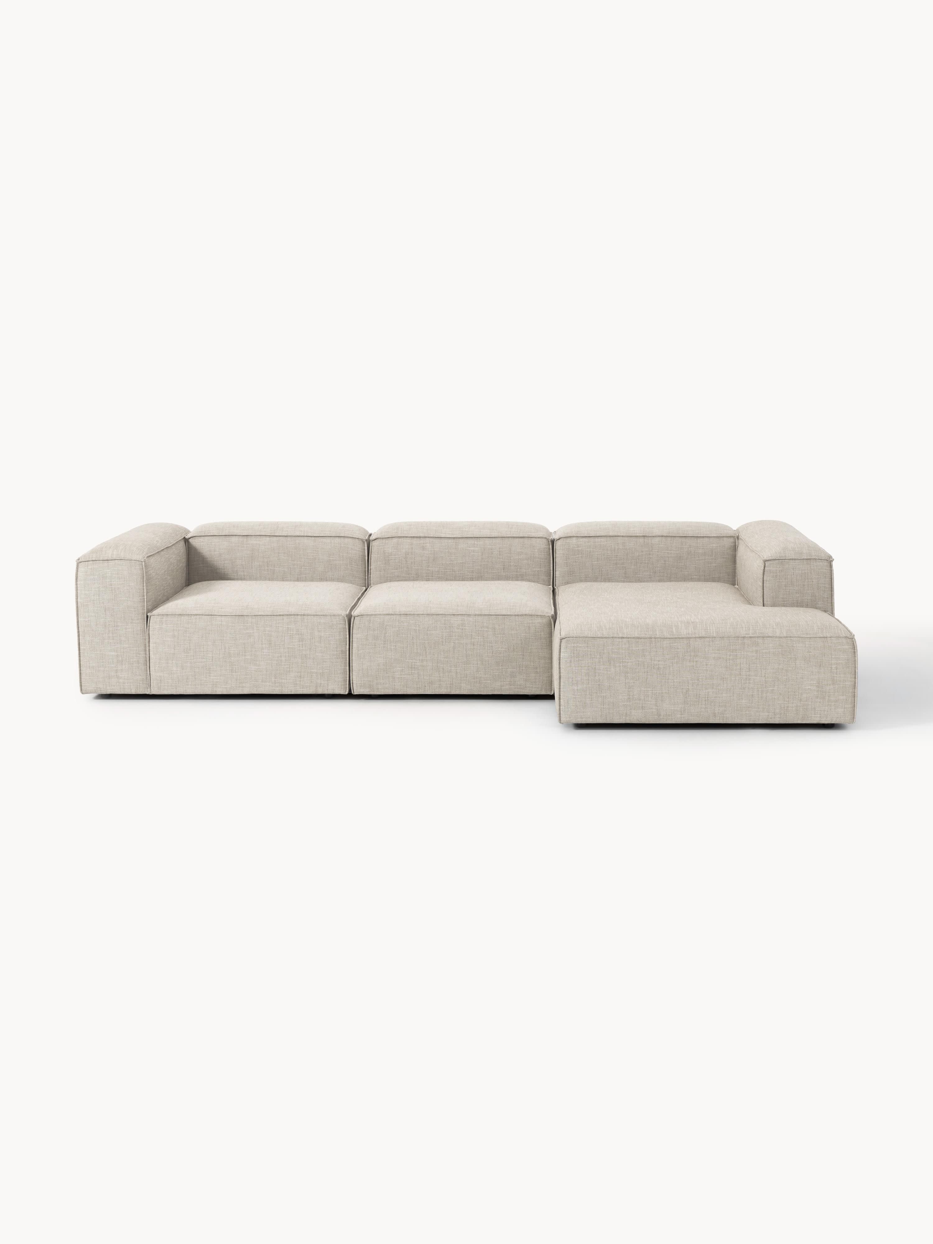 Lennon Linen Blend Modular Corner Sofa (4-seater)