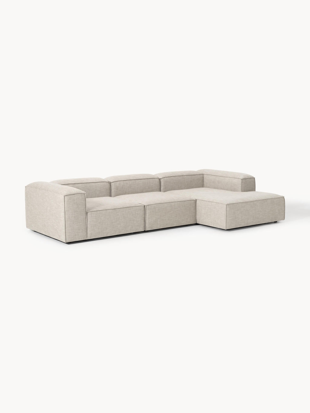 Lennon Linen Blend Modular Corner Sofa (4-seater)