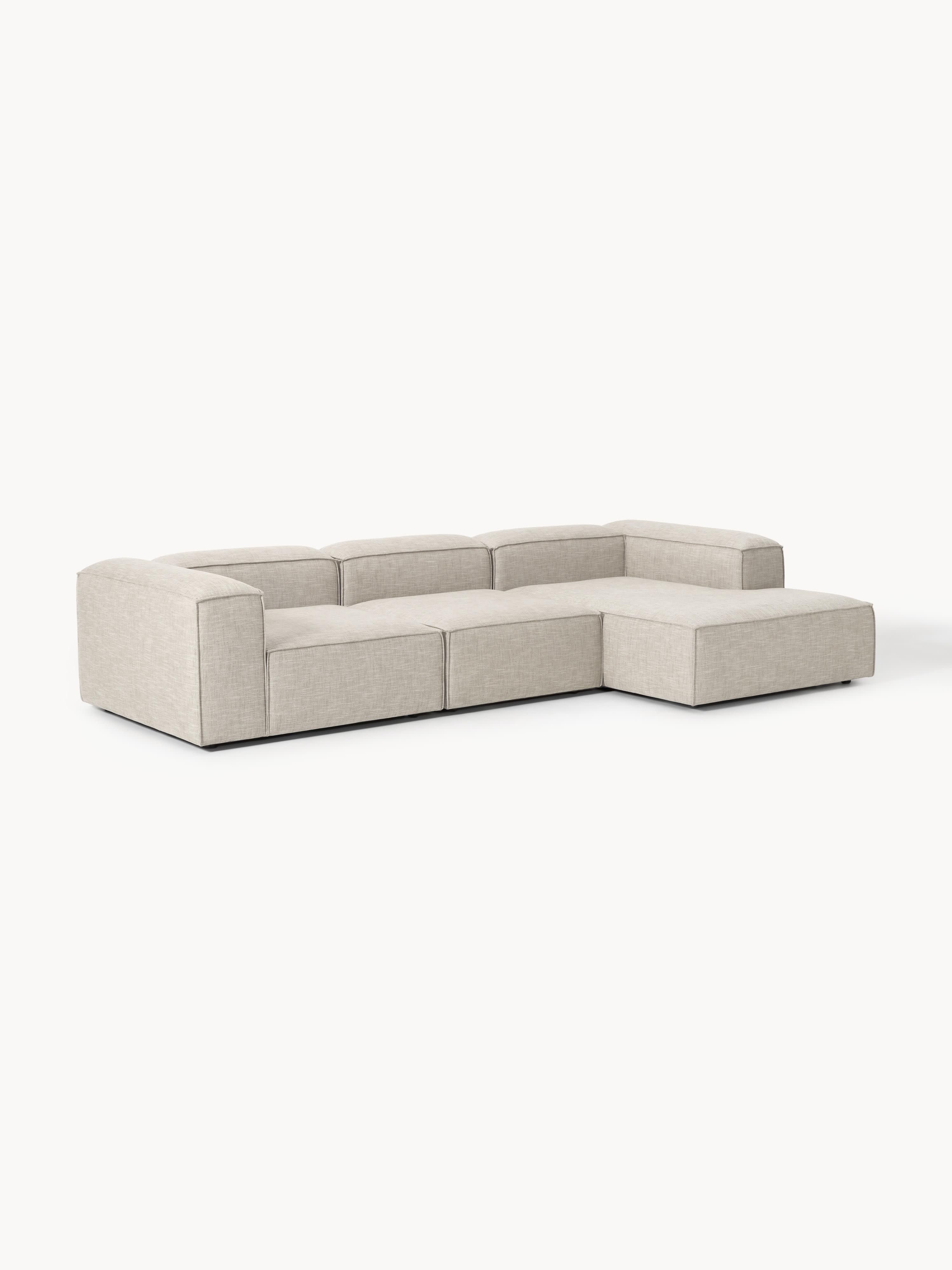 Lennon Linen Blend Modular Corner Sofa (4-seater)