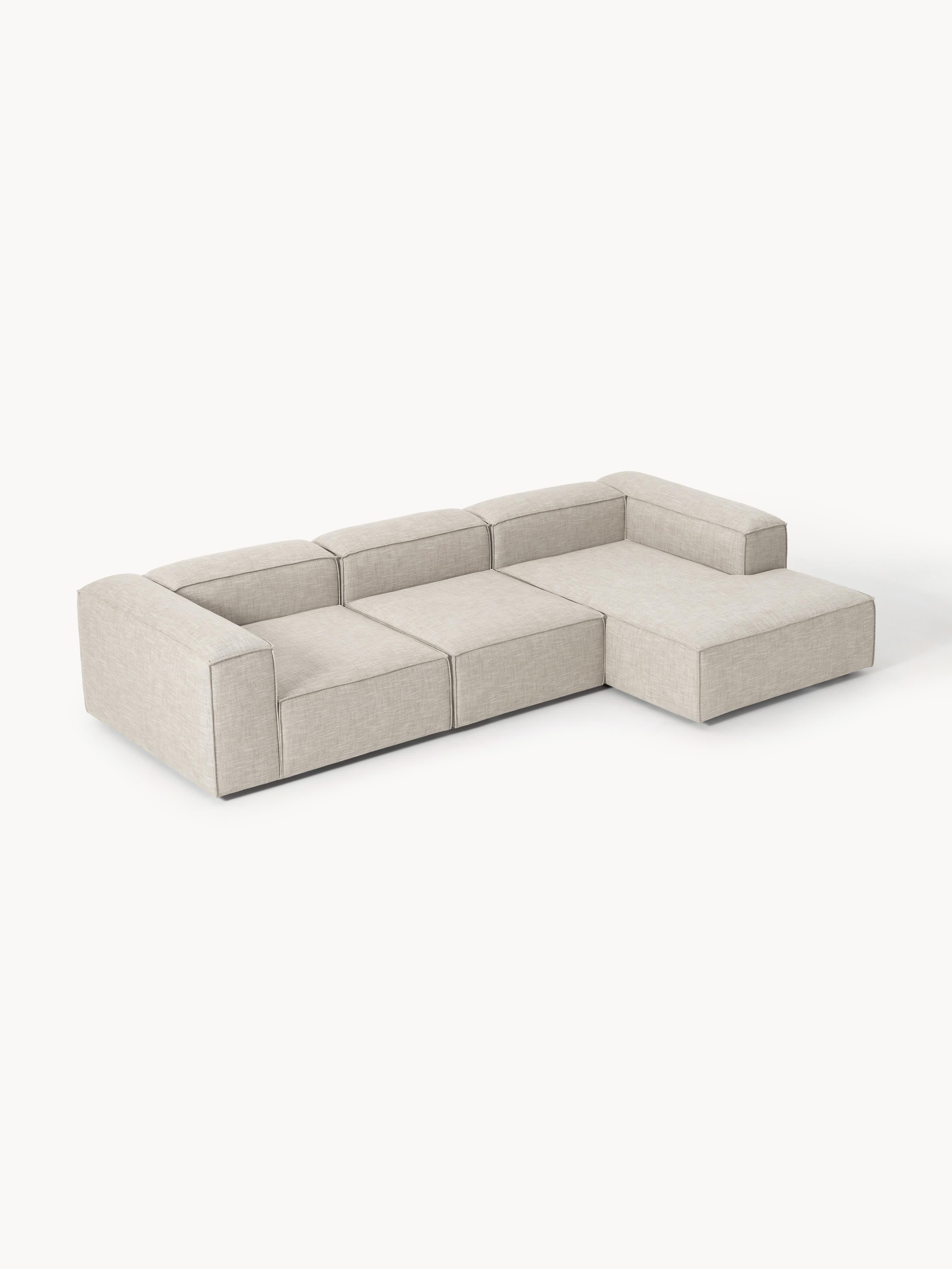 Lennon Linen Blend Modular Corner Sofa (4-seater)