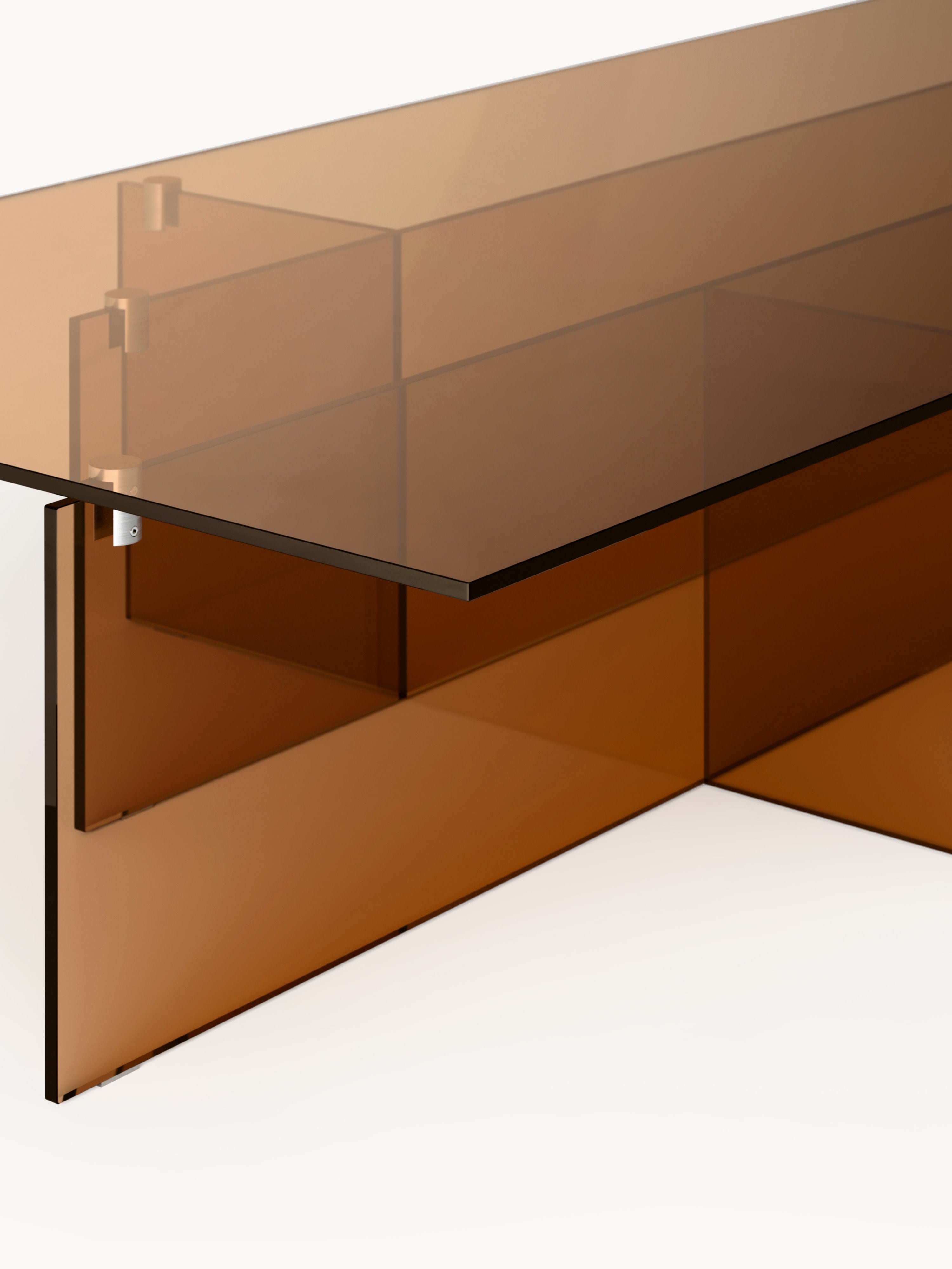 Anouk Large Glass Coffee Table, W 160 cm
