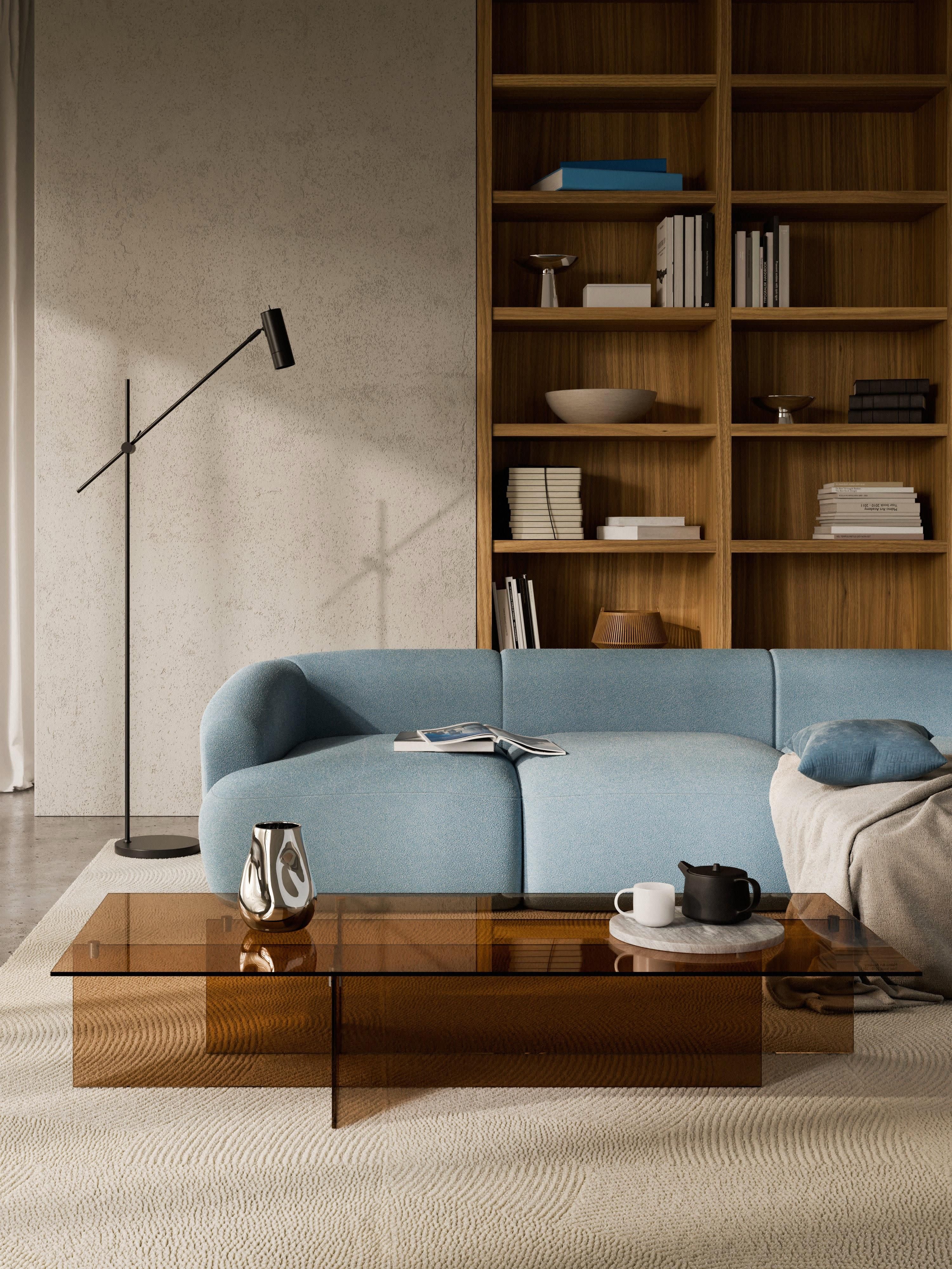 Anouk Large Glass Coffee Table, W 160 cm