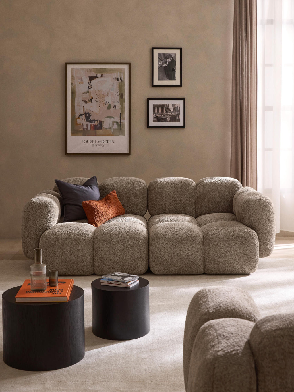 Tayla Modular Teddy-Bouclé Sofa (3-seater)