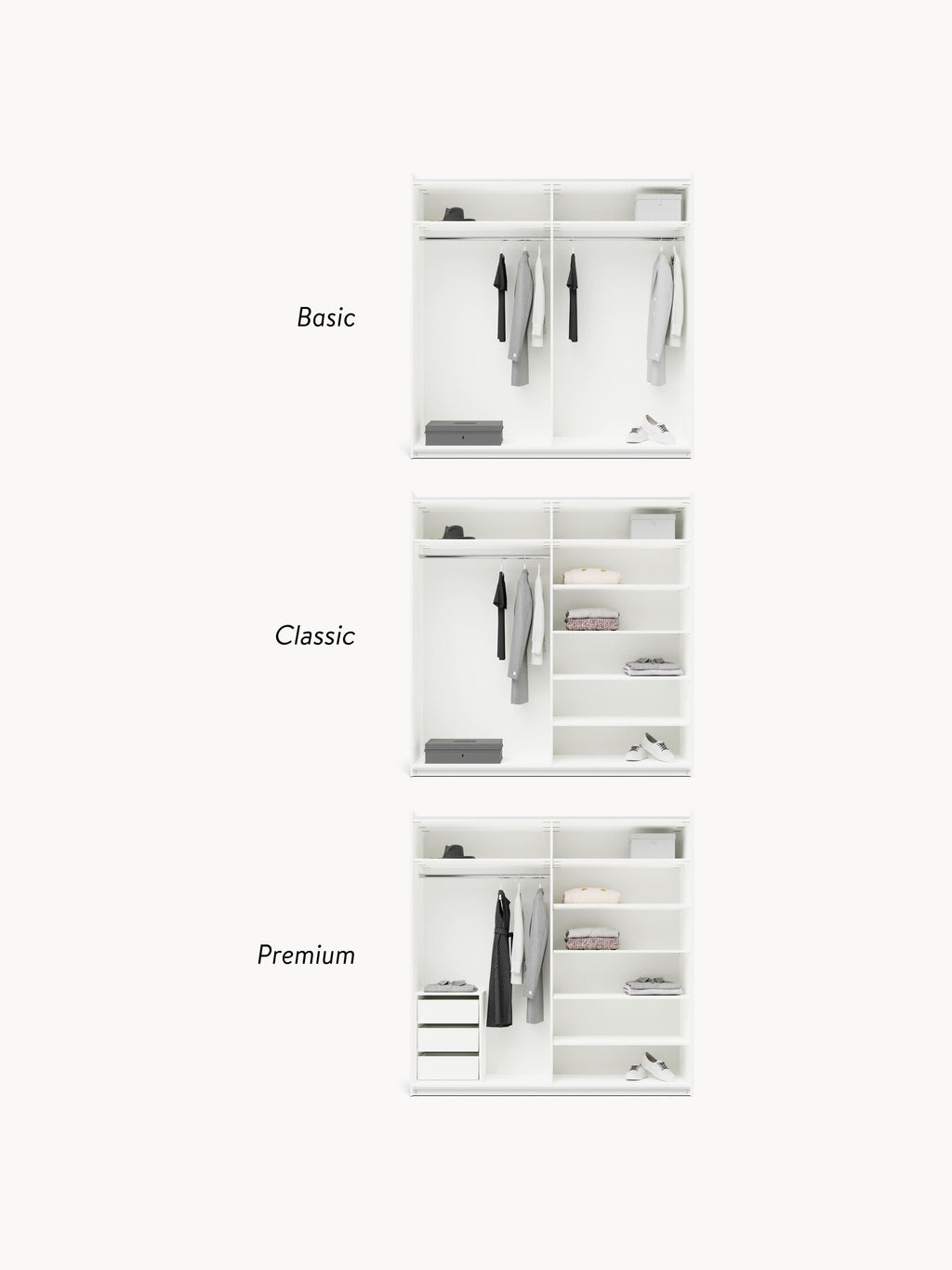 Charlotte Modular Sliding Door Wardrobe, 200 cm Wide, in various sizes
