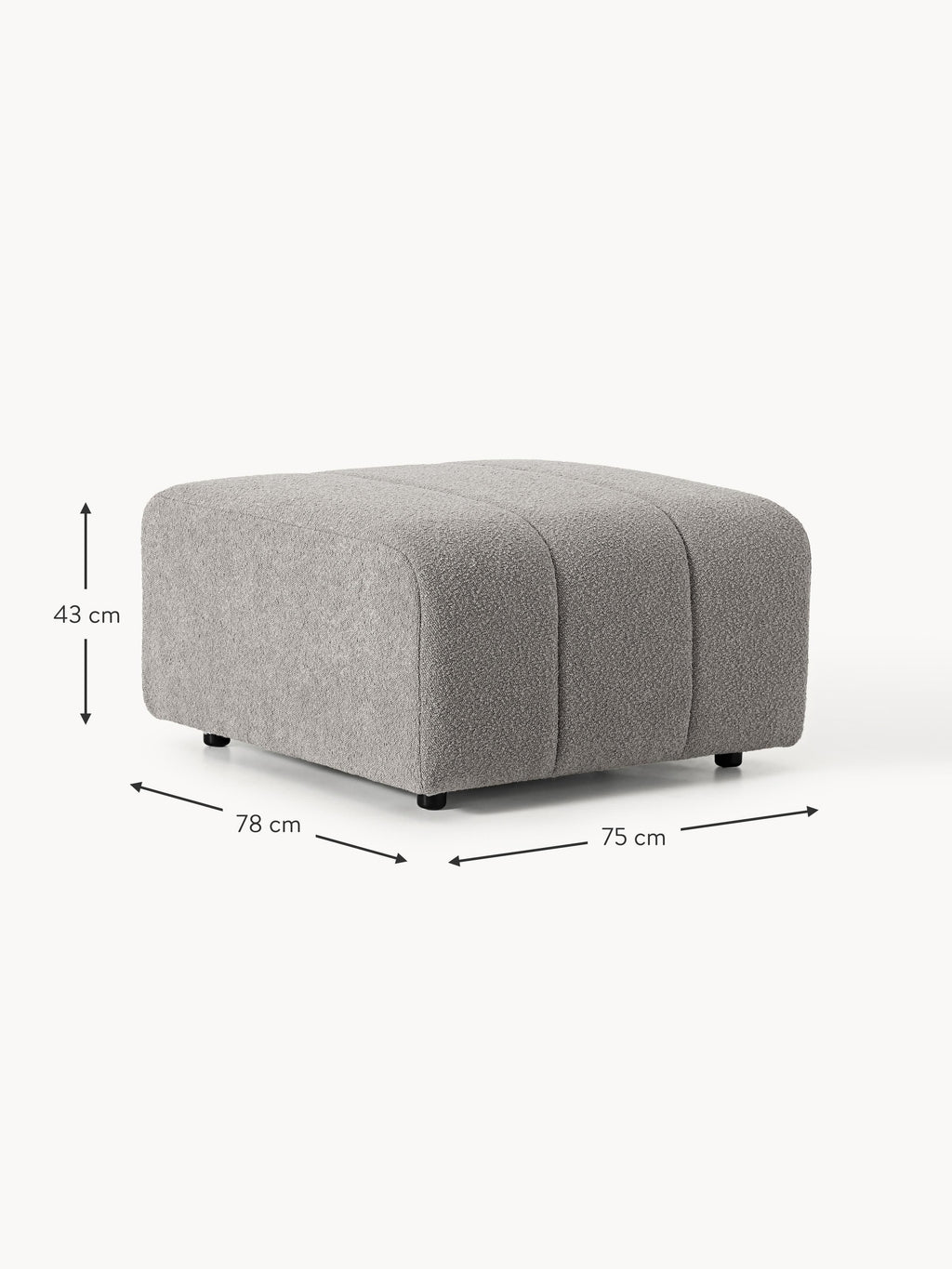 Lena Bouclé Ottoman