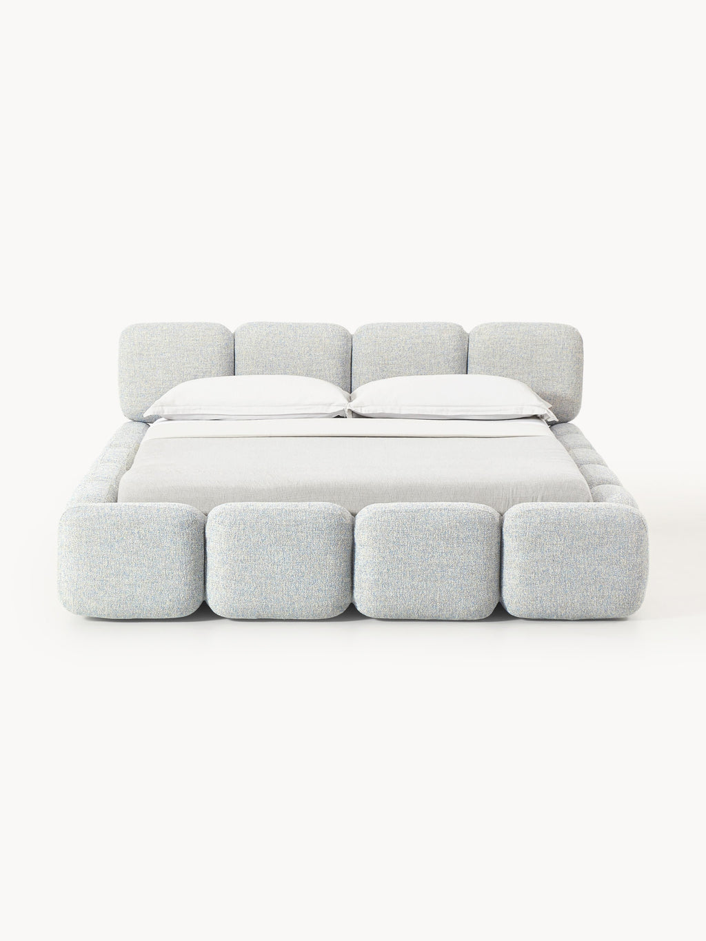Tayla Upholstered Bouclé Bed with Storage Space
