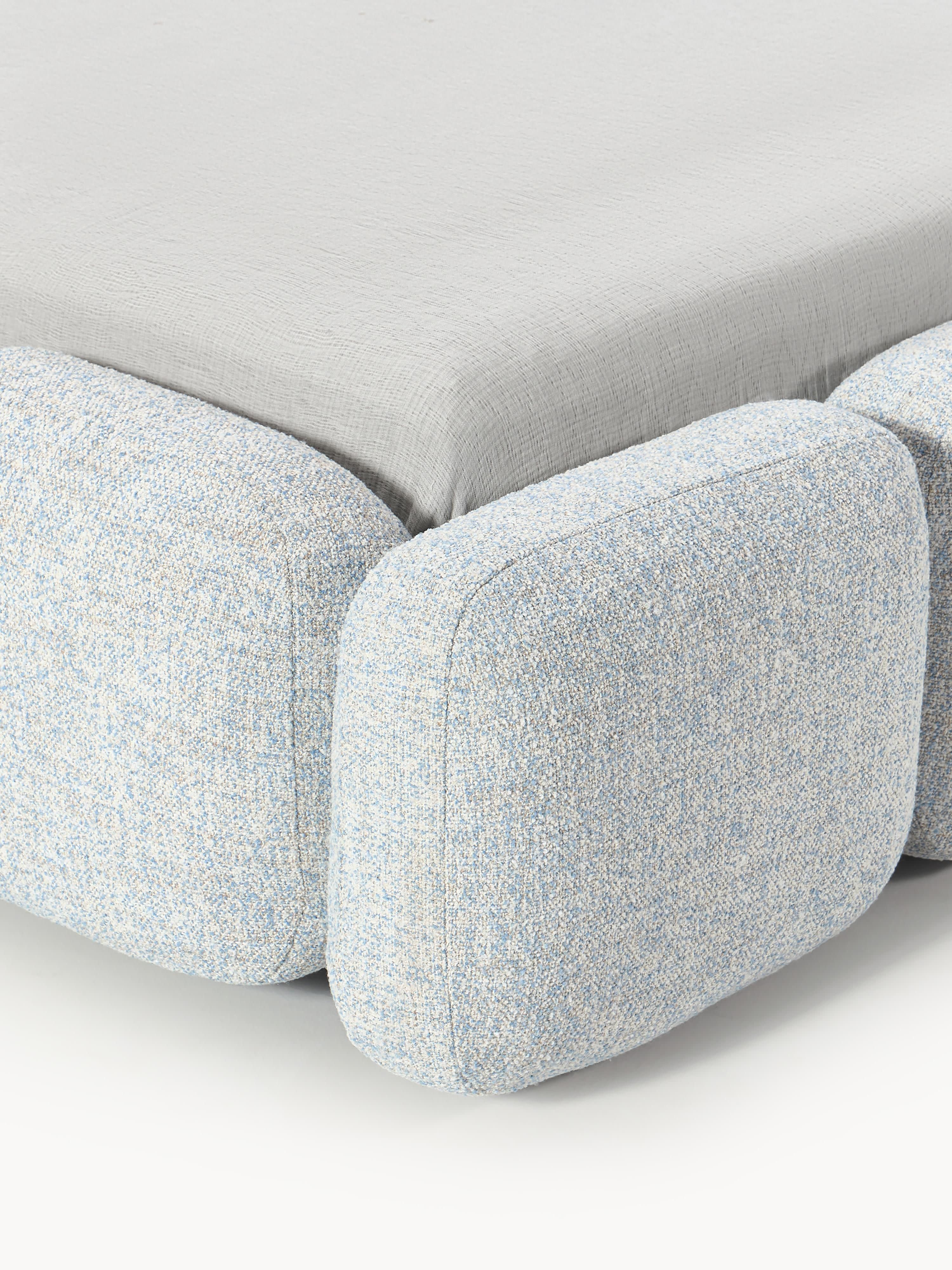 Tayla Upholstered Bouclé Bed with Storage Space