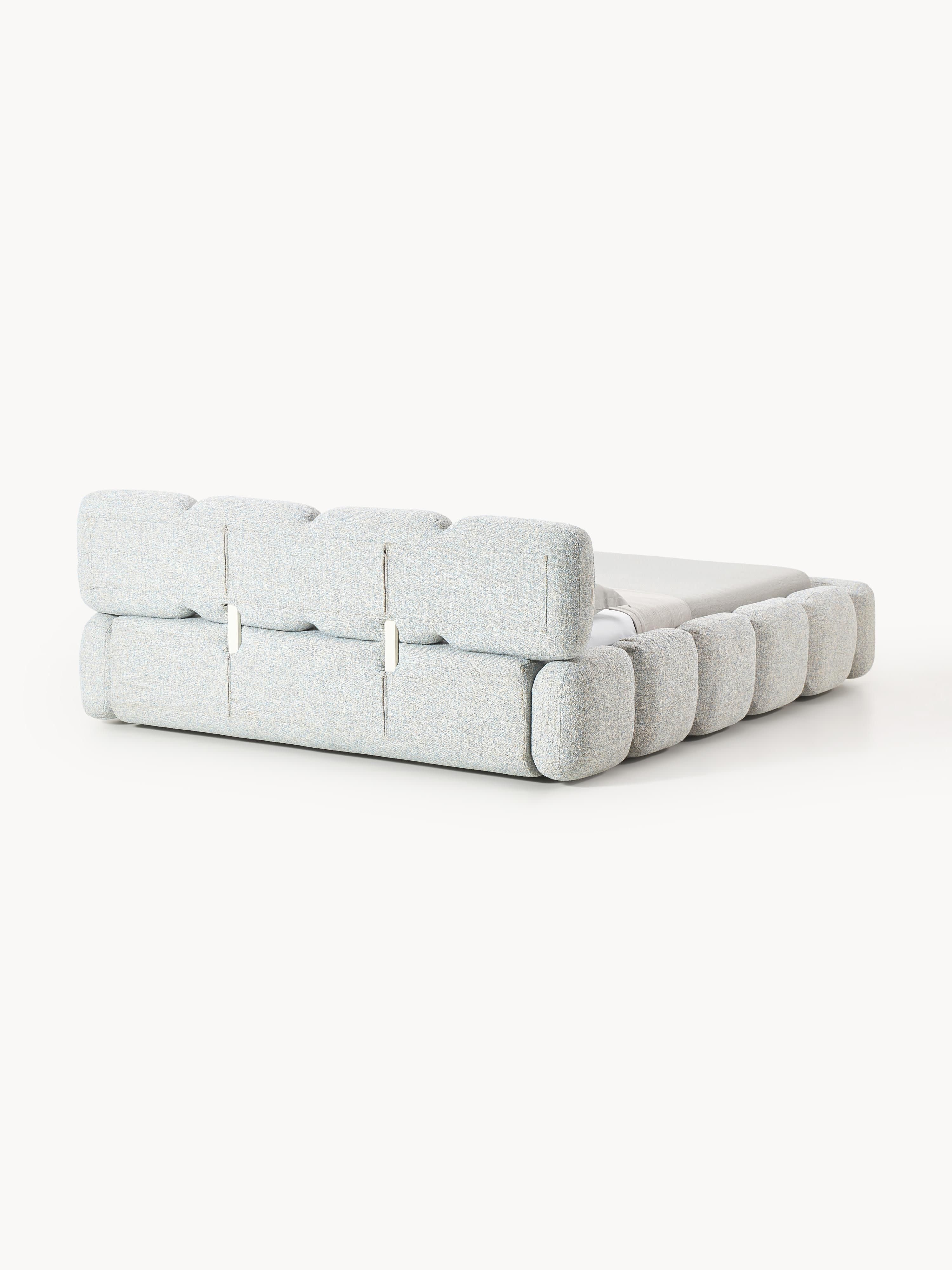 Tayla Upholstered Bouclé Bed with Storage Space