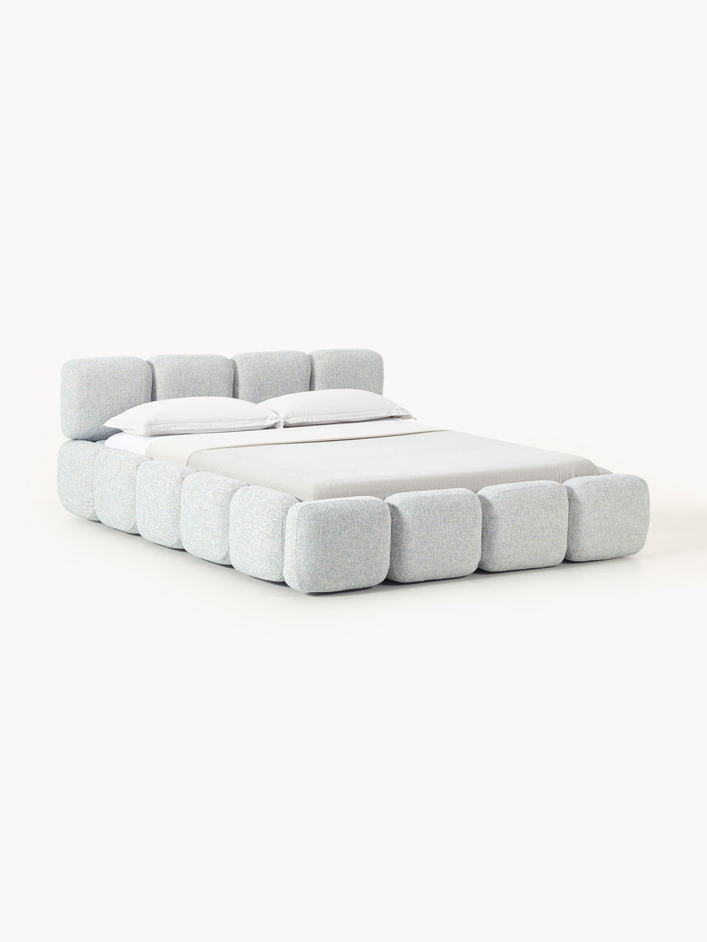Gallery image 1 - Upholstered Bouclé Bed Tayla with Storage Space