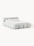 Gallery image 1 - Upholstered Bouclé Bed Tayla with Storage Space