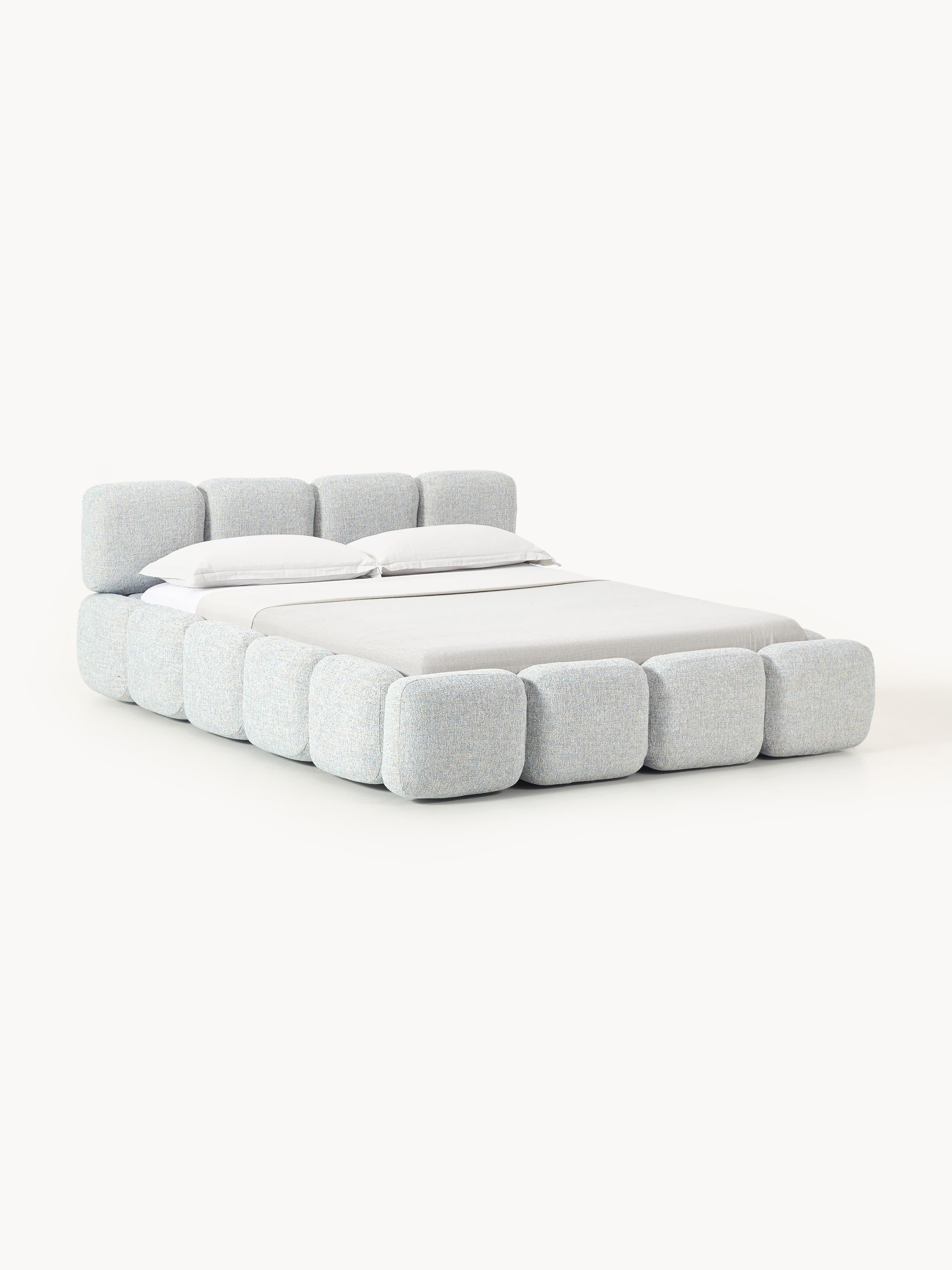Gallery image 1 - Upholstered Bouclé Bed Tayla with Storage Space