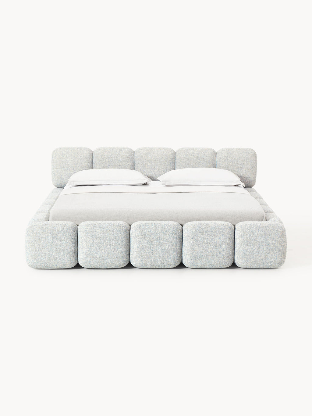 Tayla Upholstered Bouclé Bed with Storage Space