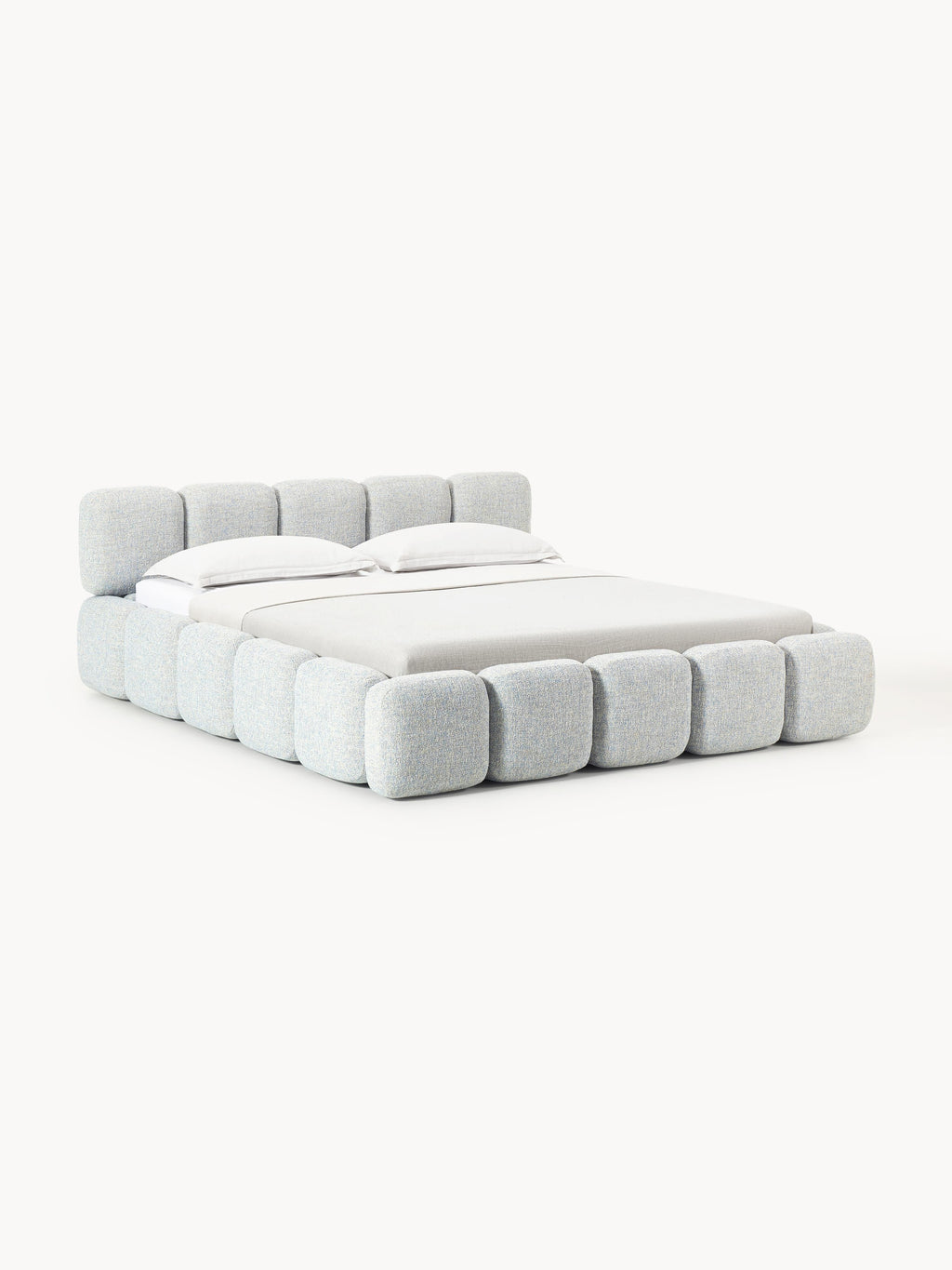 Tayla Upholstered Bouclé Bed with Storage Space