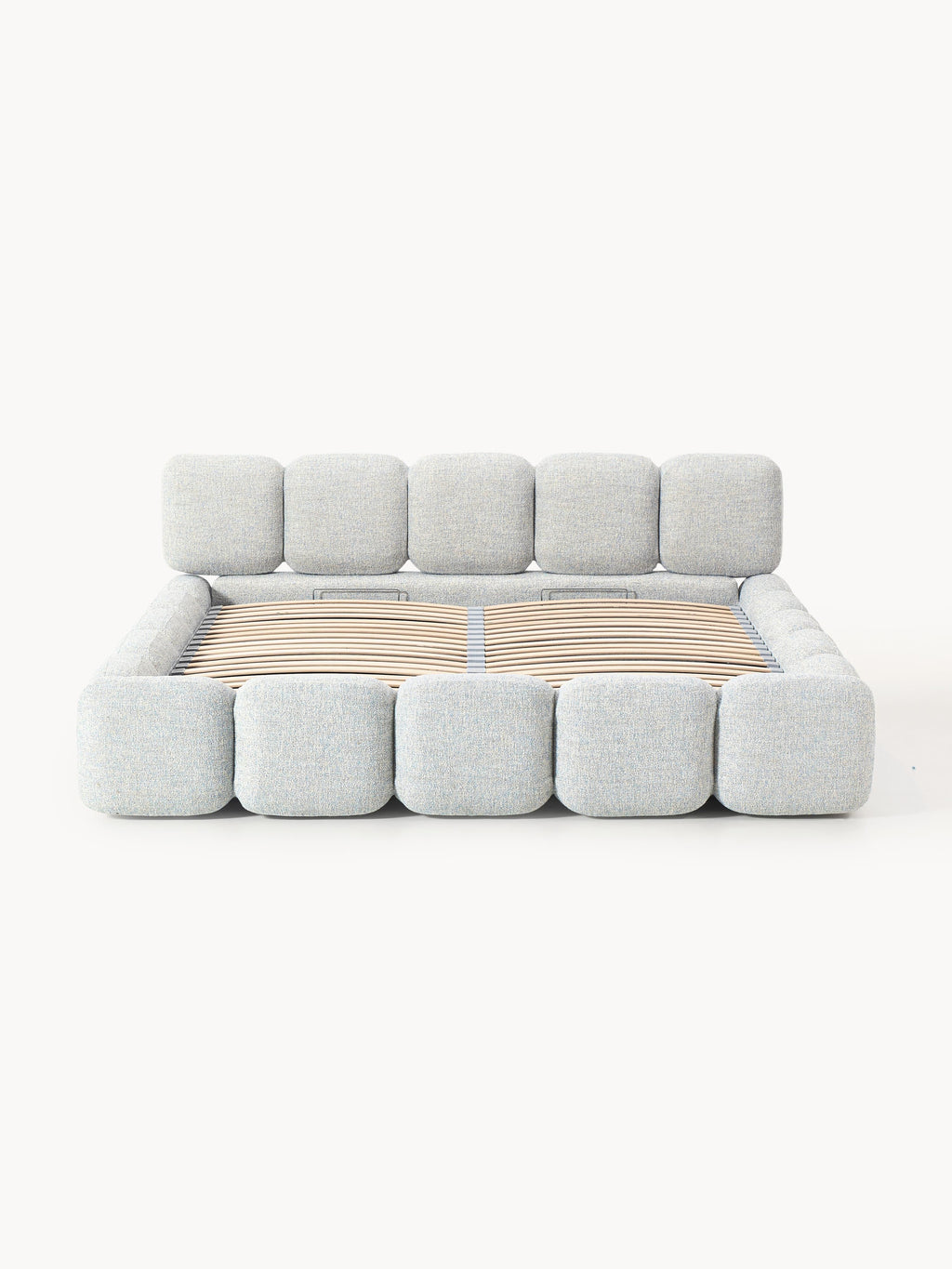 Tayla Upholstered Bouclé Bed with Storage Space