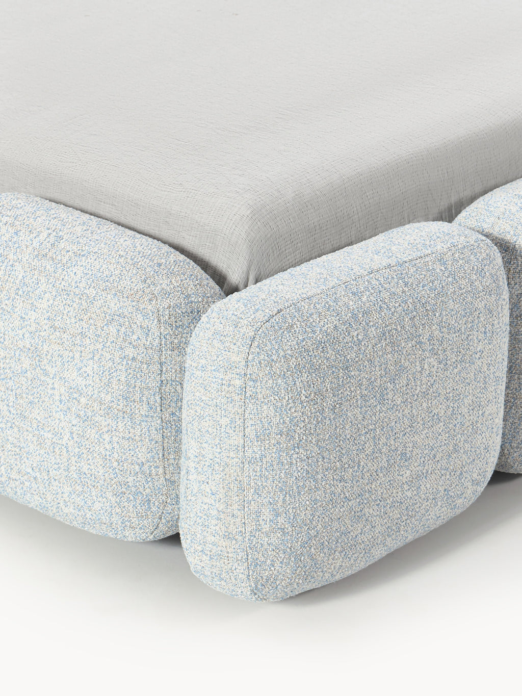Tayla Upholstered Bouclé Bed with Storage Space