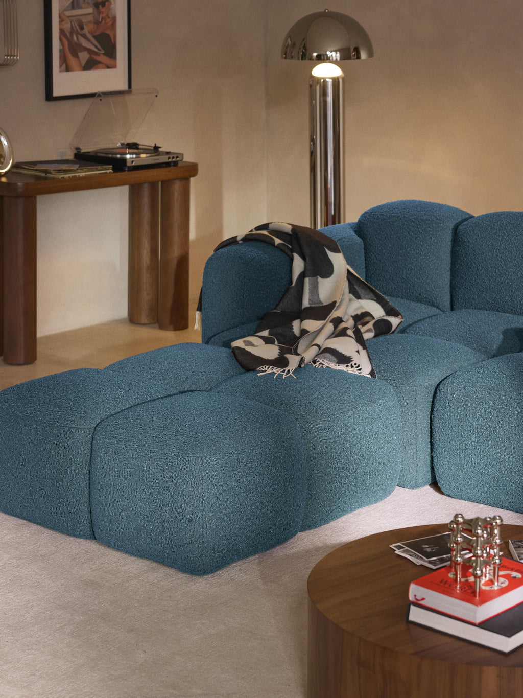 Tayla Bouclé Ottoman