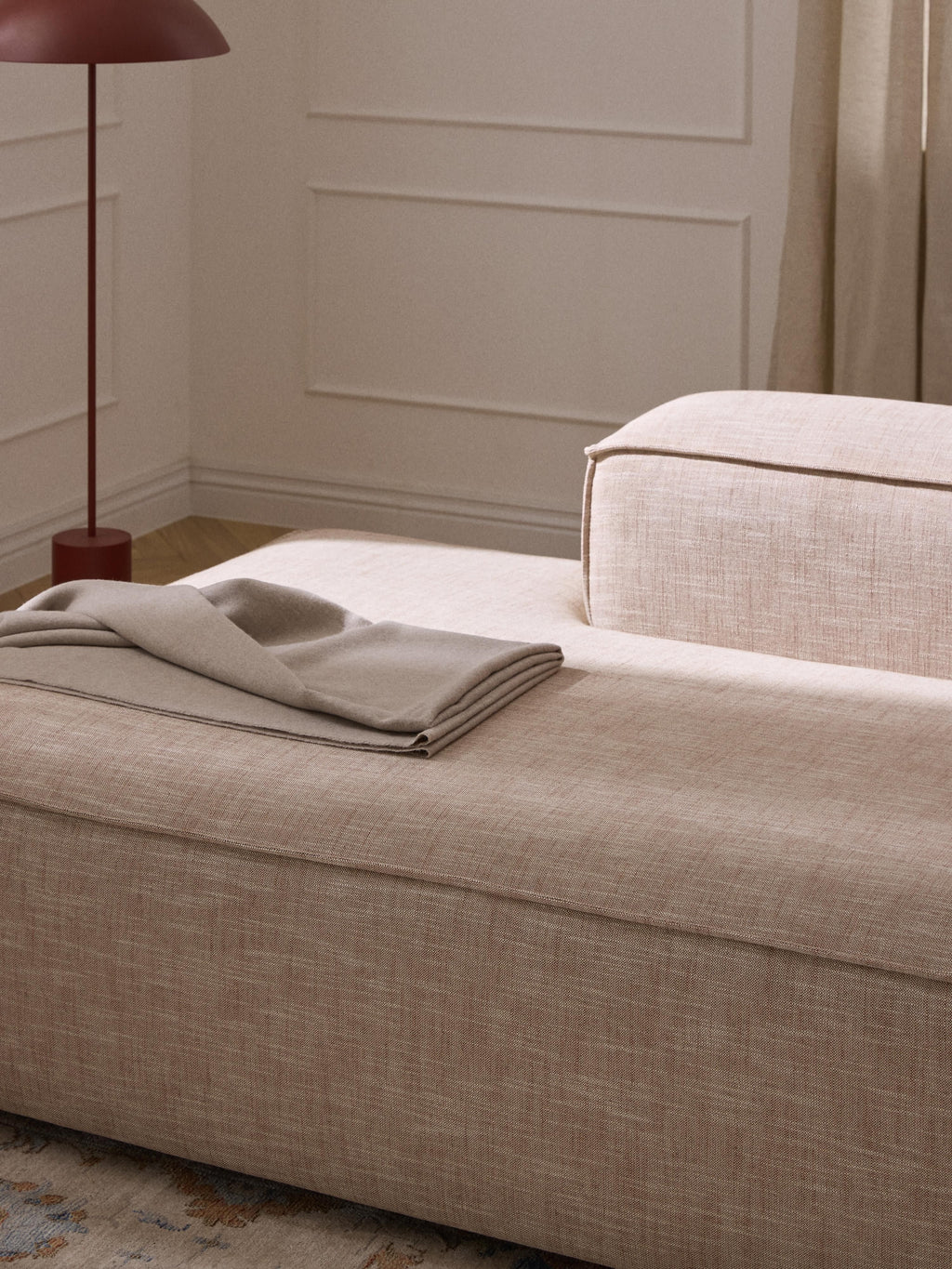 Lennon Linen Blend Modular Ottoman