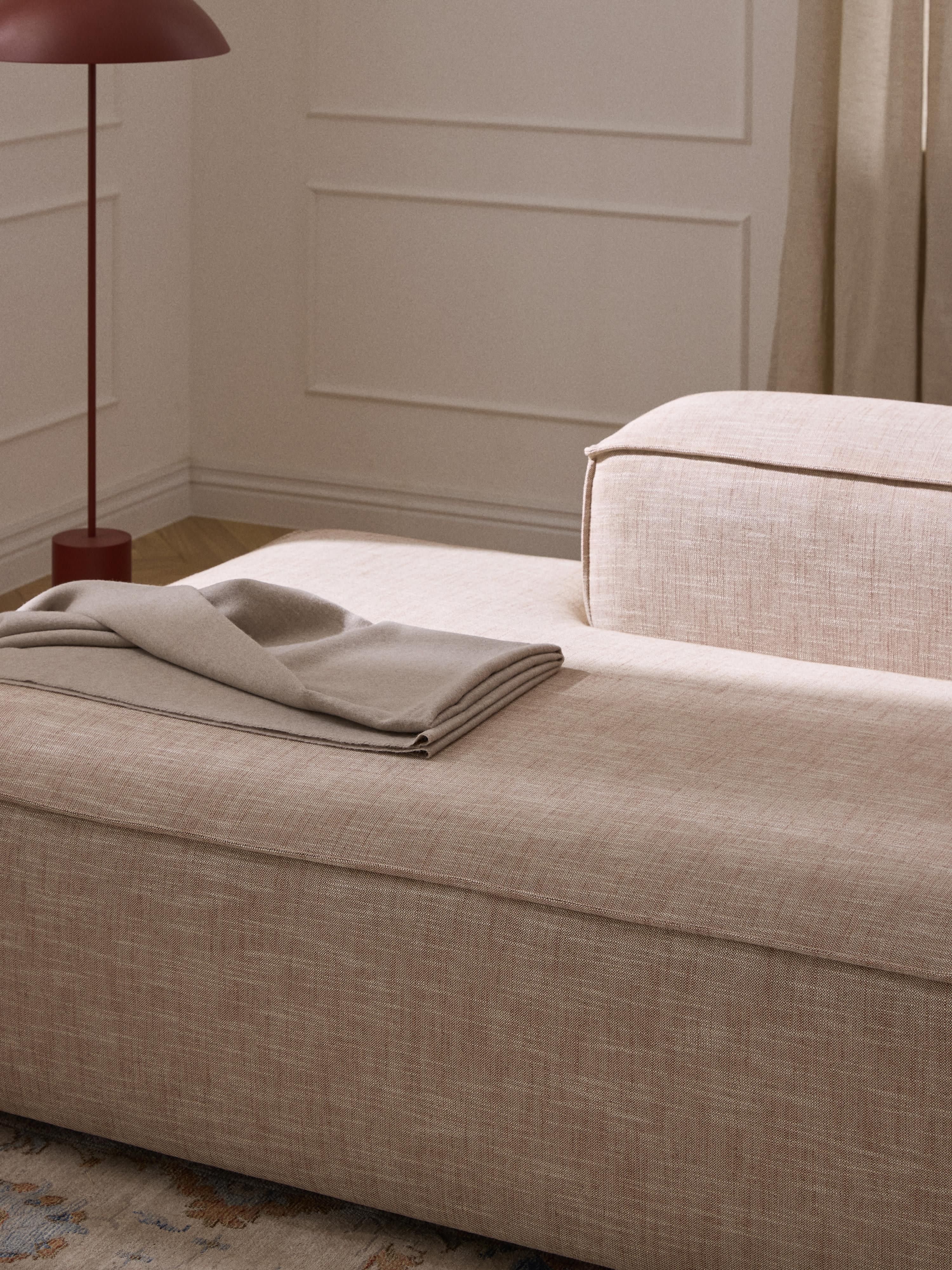 Lennon Linen Blend Modular Ottoman