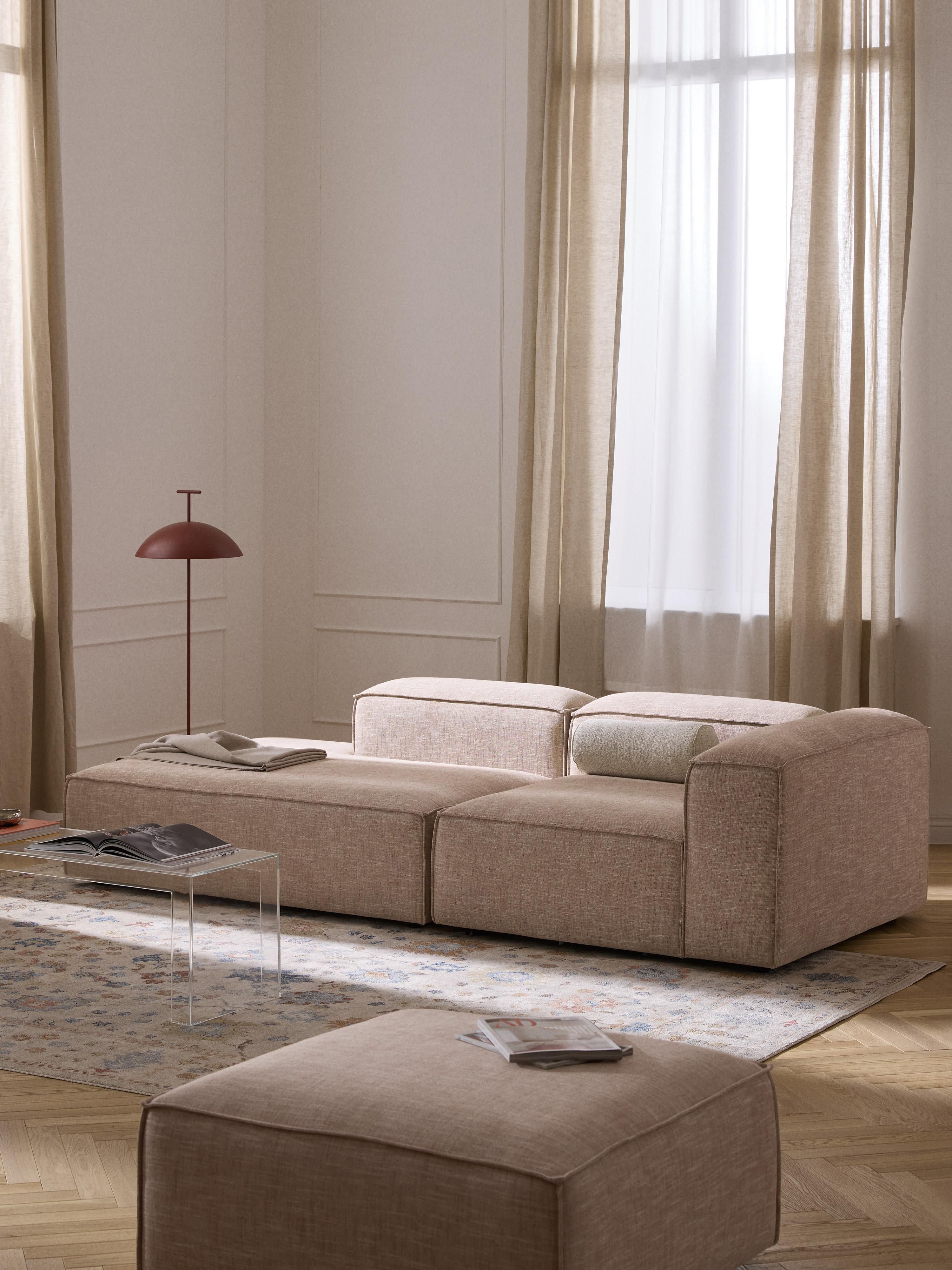 Lennon Linen Blend Modular Ottoman