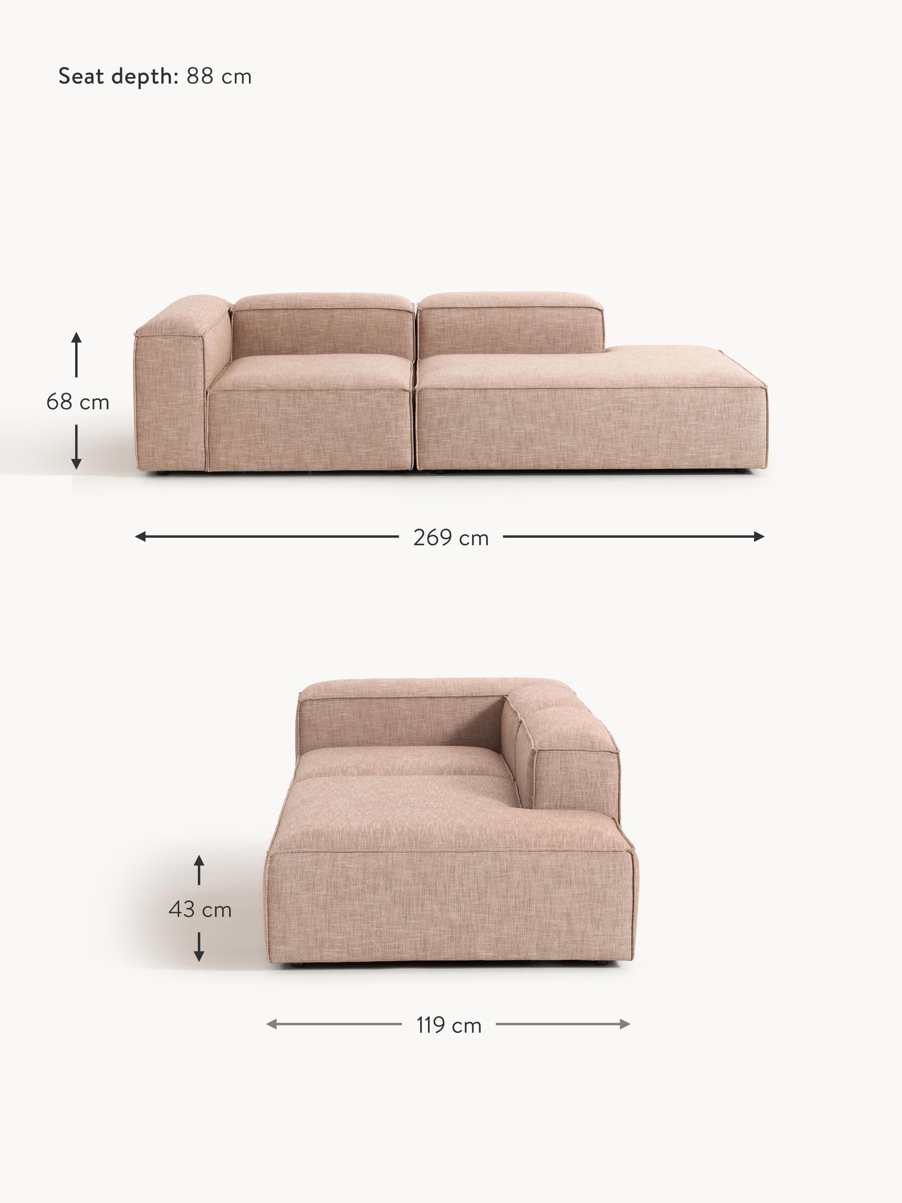 Lennon Linen Blend Modular Ottoman