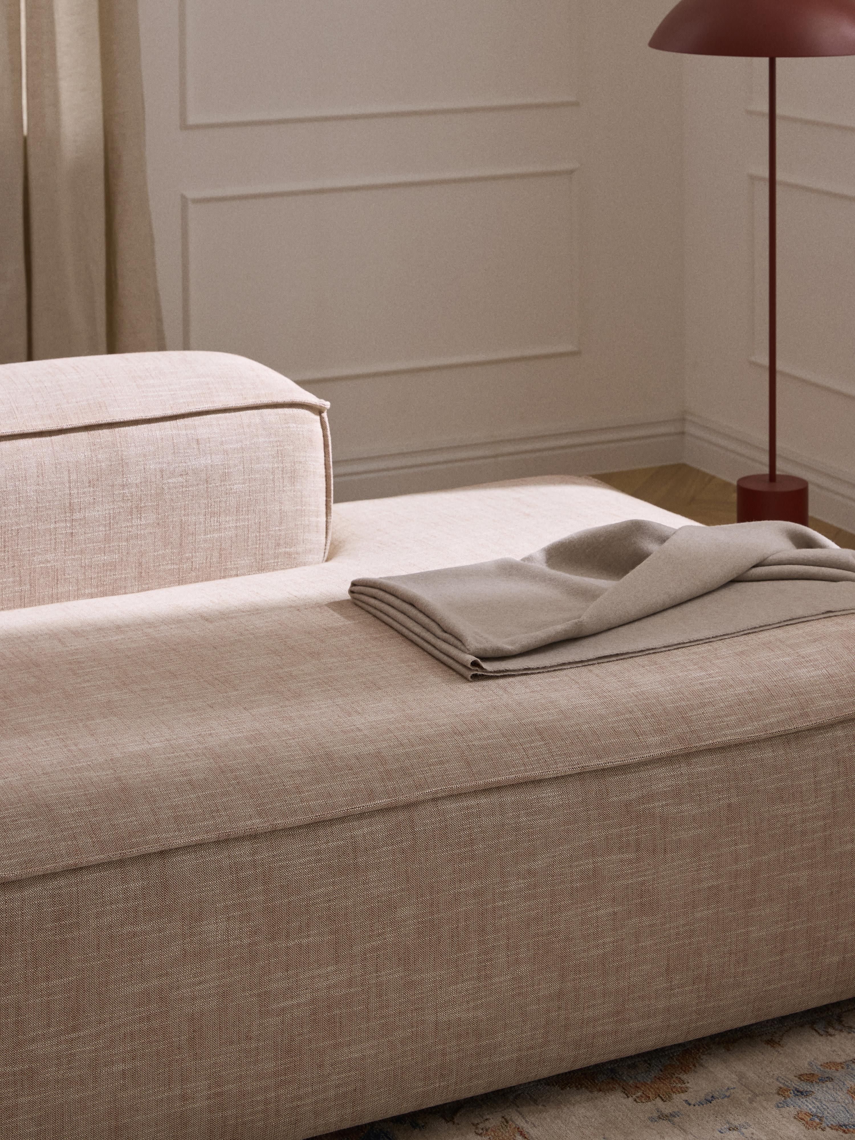 Lennon Linen Blend Modular Ottoman