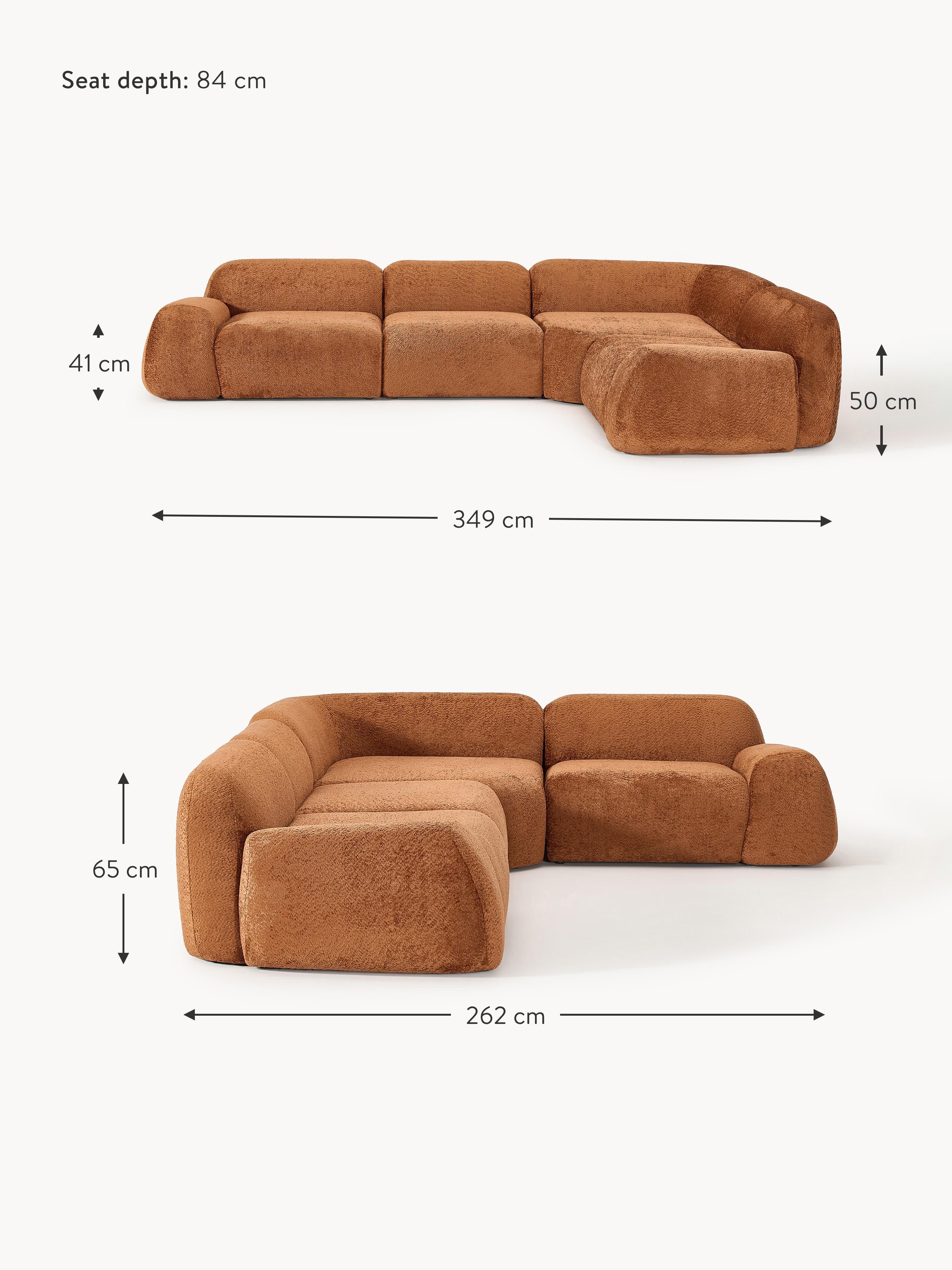 Wolke Modular Teddy Bouclé Corner Sofa (4-seater)