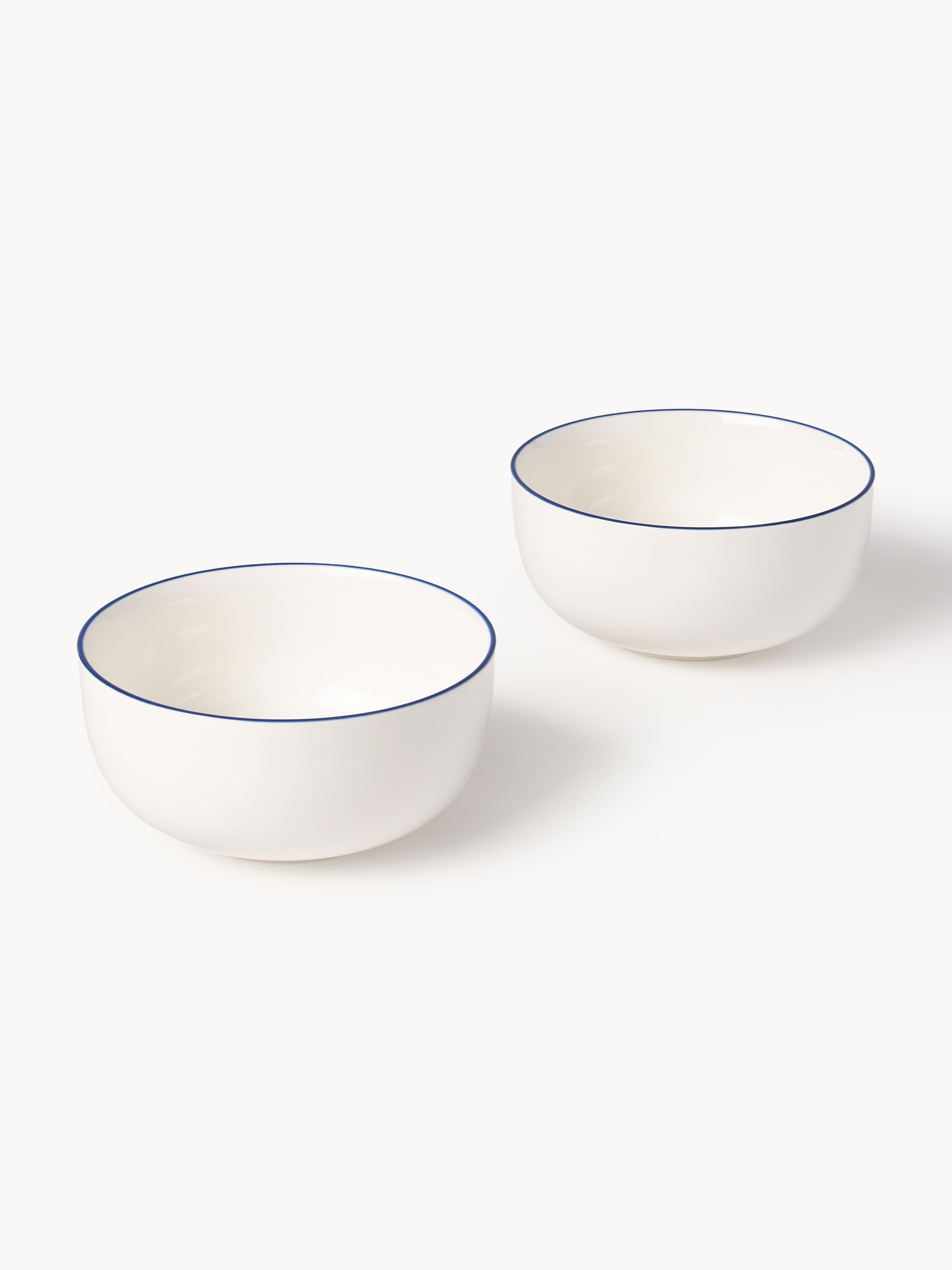 Facile Porcelain Cereal Bowls, Set of 2