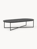 Gallery image 1 - Oval Coffee Table Antigua with Marble Effect Glass Top
