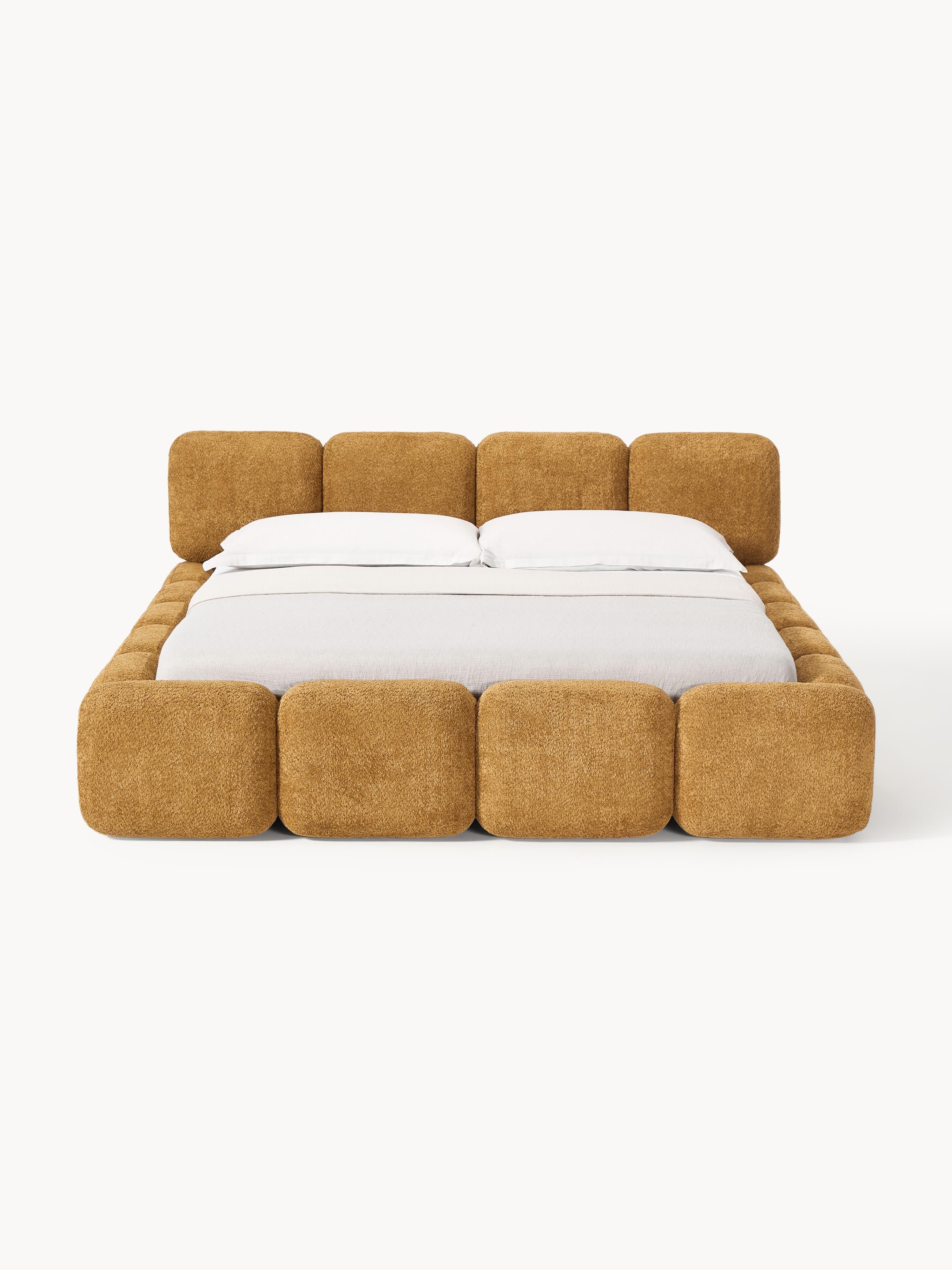 Tayla Upholstered Teddy Bouclé Bed with Storage Space