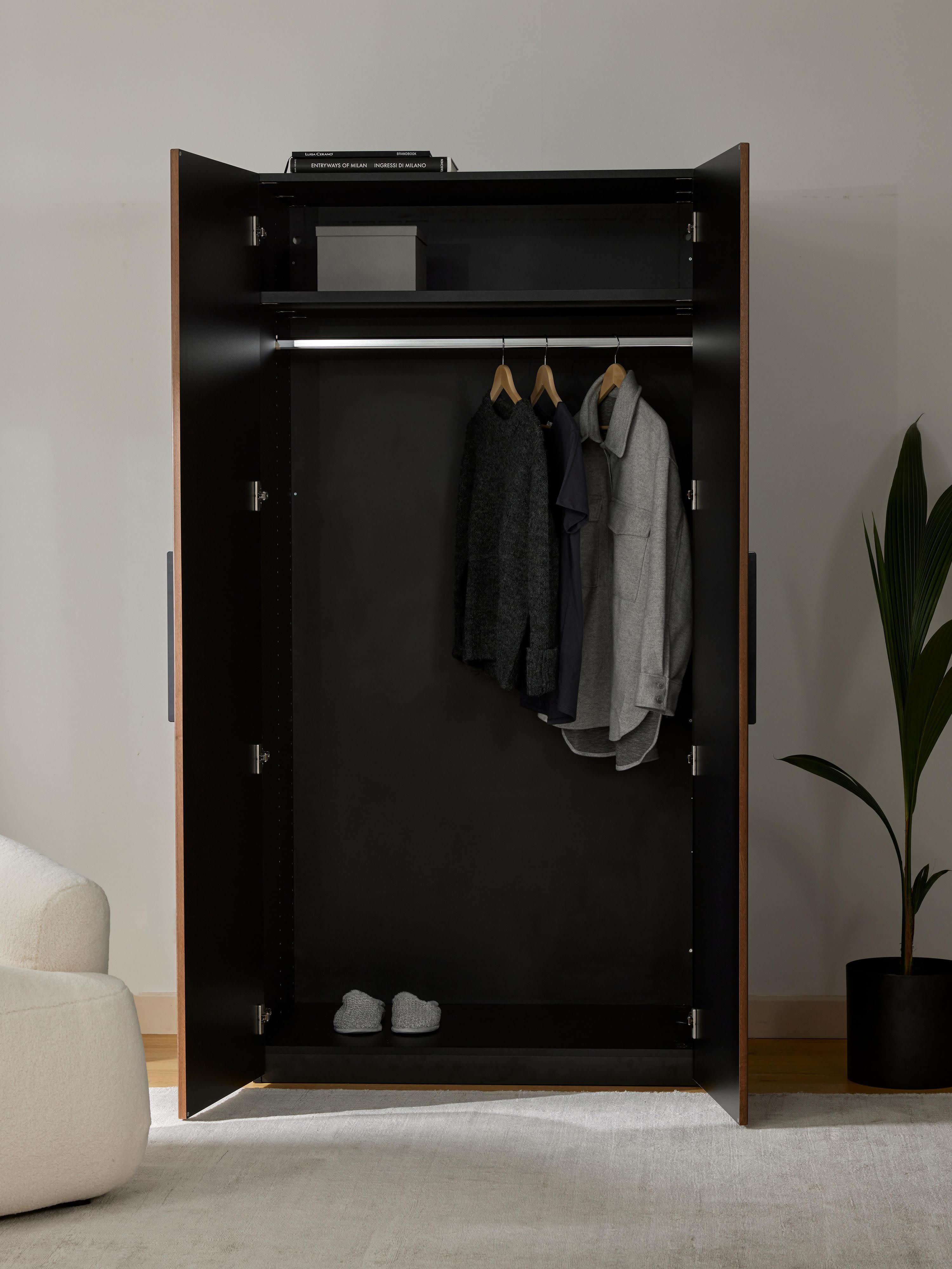 Simone Modular Hinged Door Wardrobe, 100 cm Wide, in various sizes